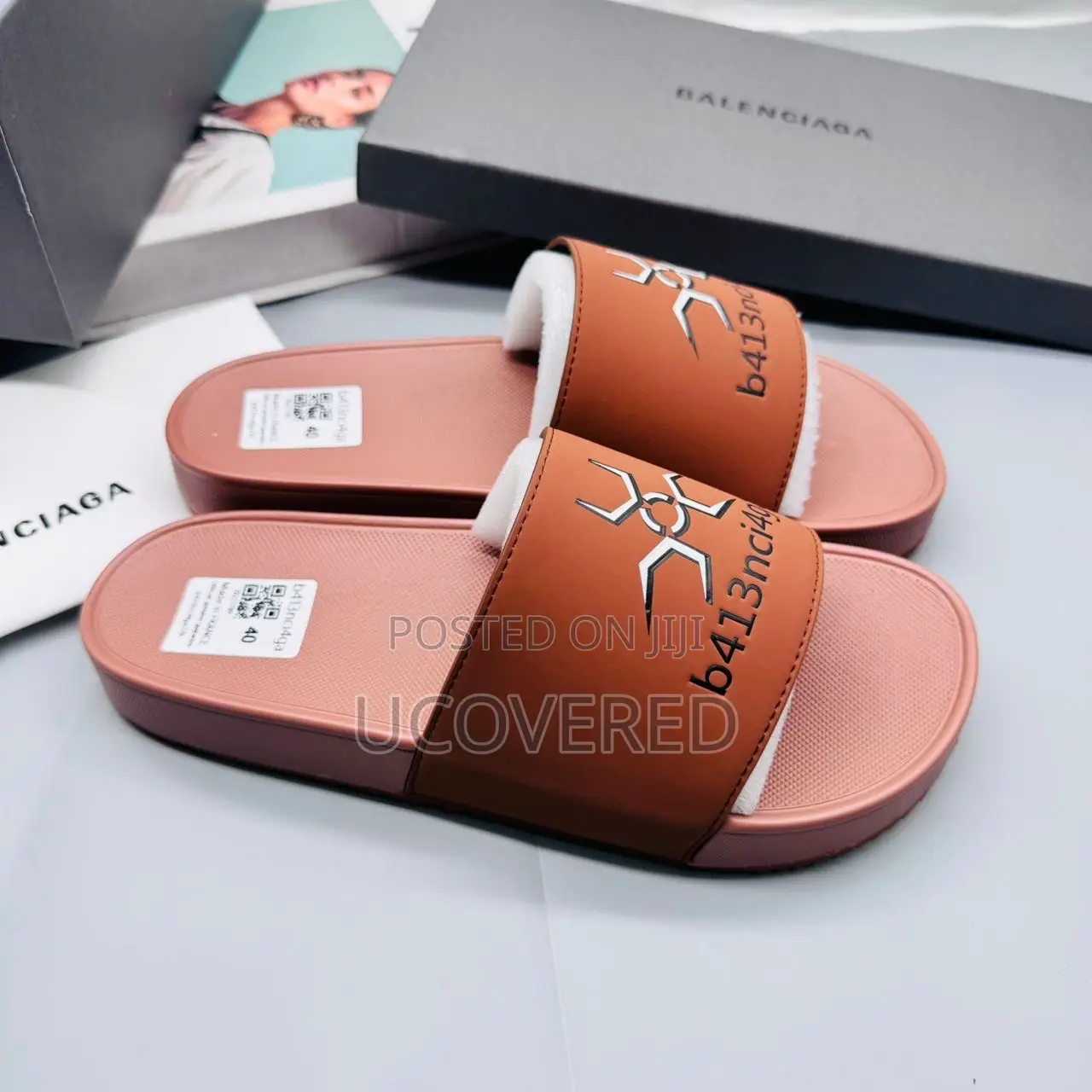 Balenciaga Men’S Open Toe Slide Sandal Comfortable Slippers