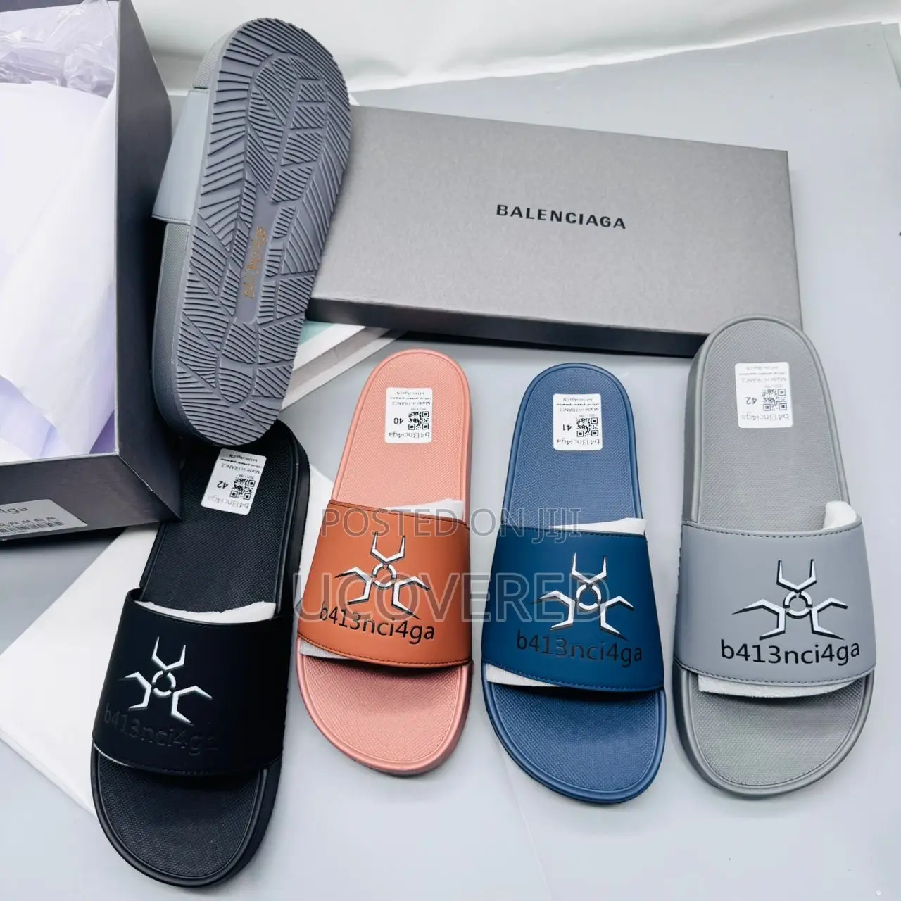 Balenciaga Men’S Open Toe Slide Sandal Comfortable Slippers