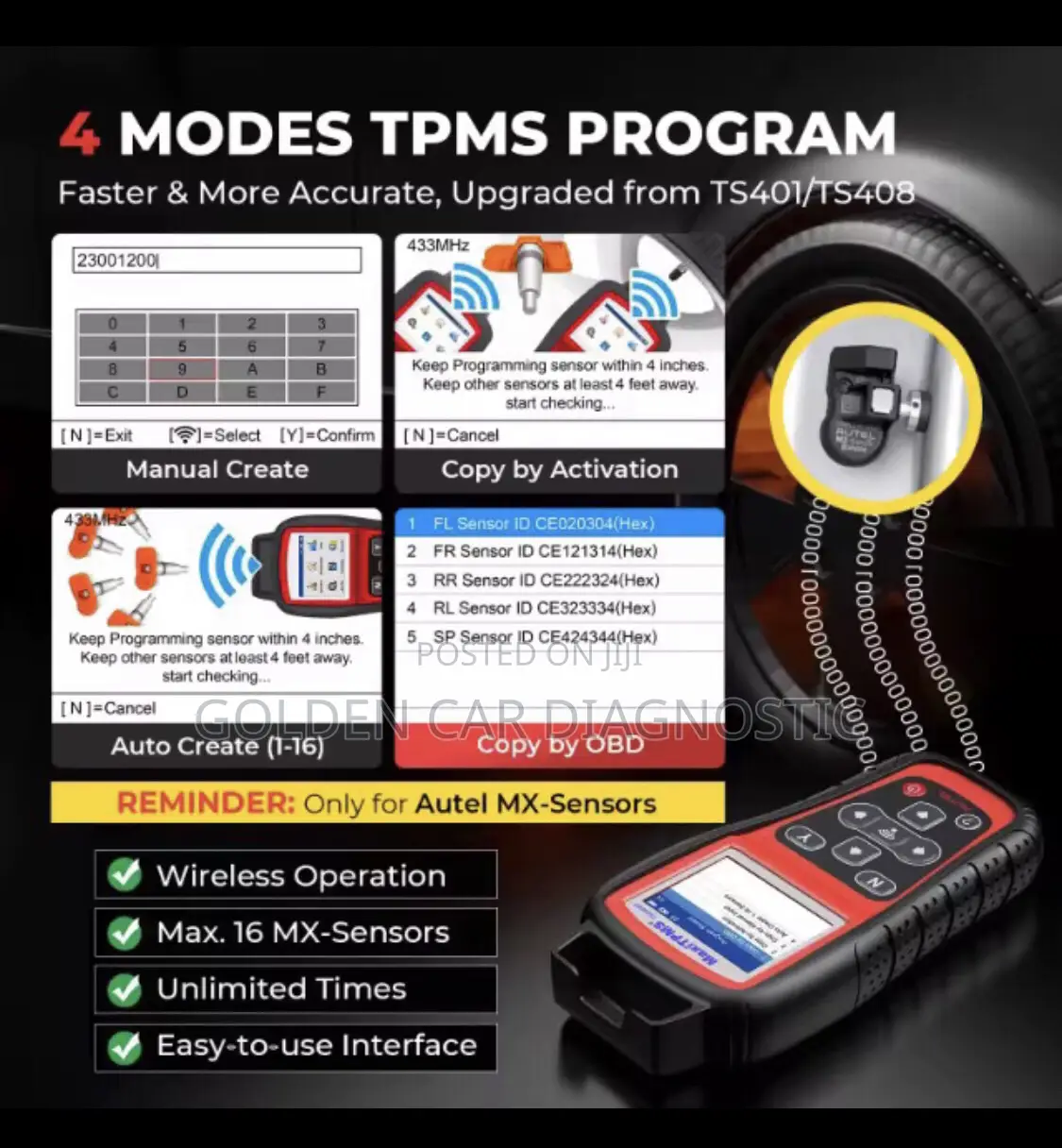 Autel Maxitpms Ts508wf TPMS Programmer