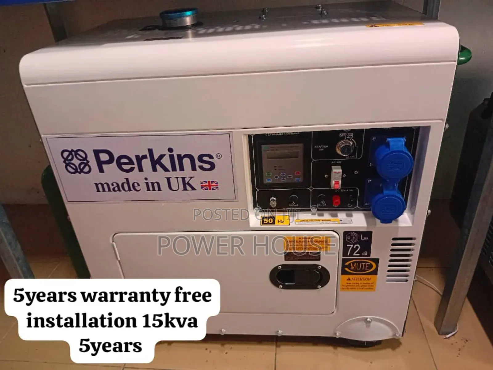 Ultimate Vault 16500watts 15kva Perkins Diesel Generator