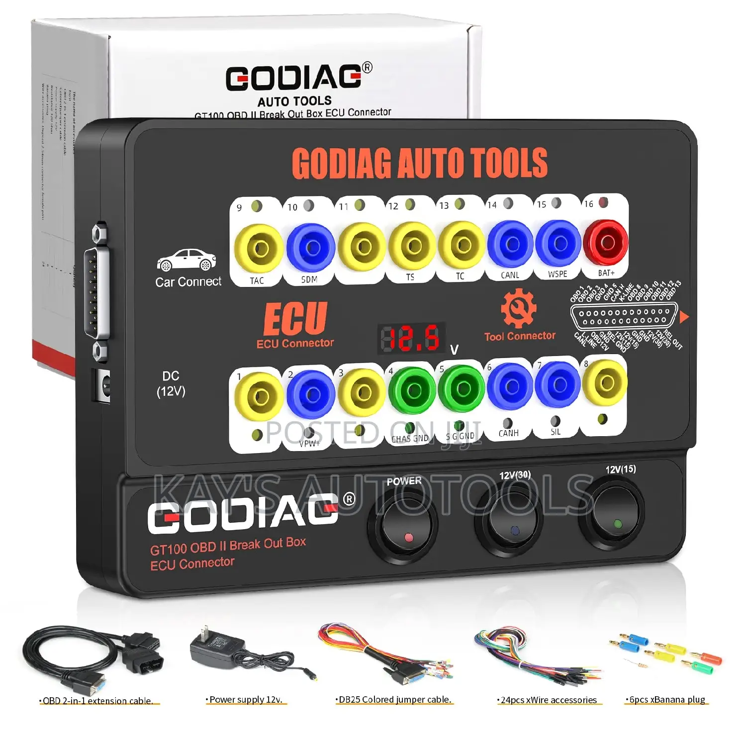 Godiag Gt100 Car Ecu Connector Obd Breakout Box, Bench Tool