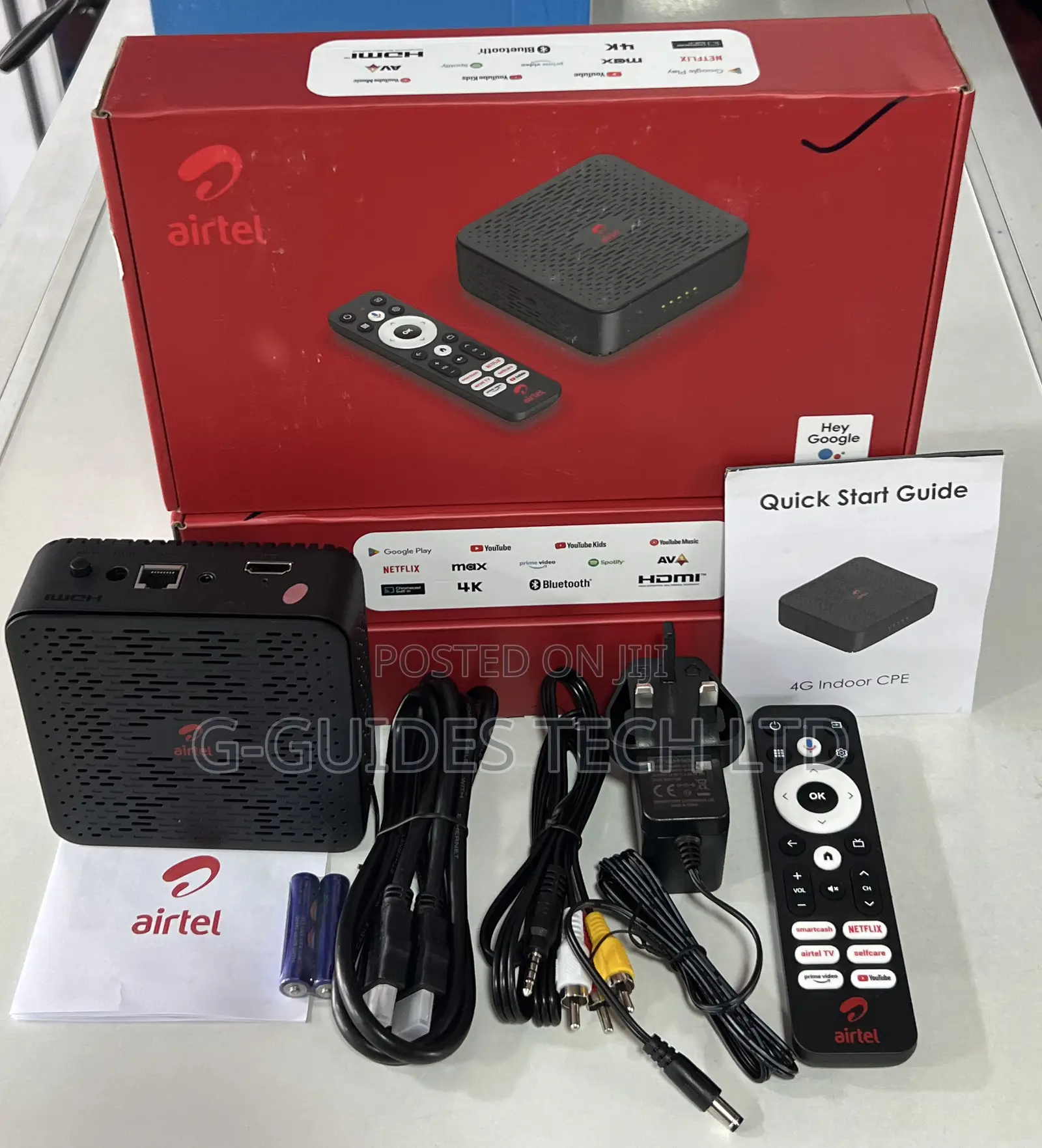 Airtel Android Tv Box D530 + 4g Universal Router 2 In 1