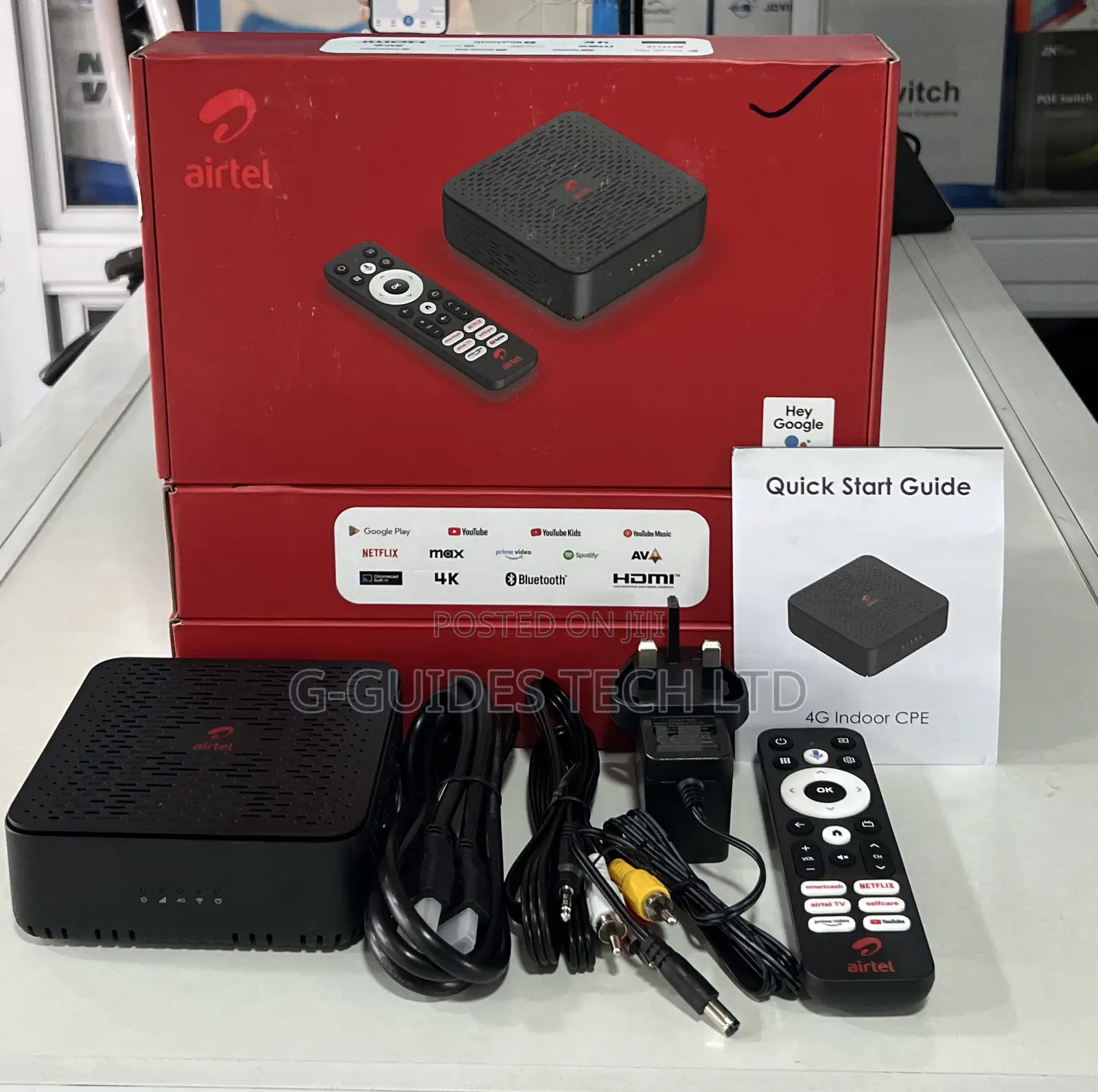 Airtel Android Tv Box D530 + 4g Universal Router 2 In 1