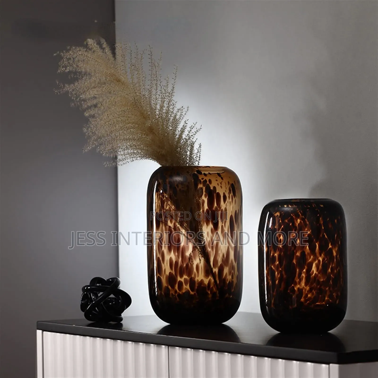 Vase Set(Vase Set(Amber Leopard)