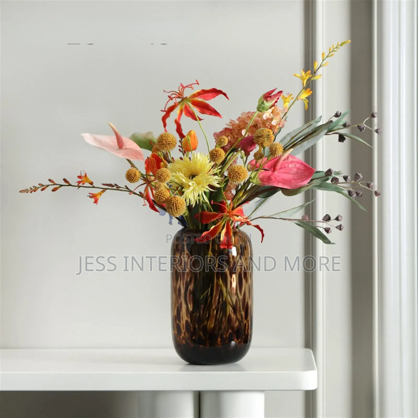Vase Set(Vase Set(Amber Leopard)