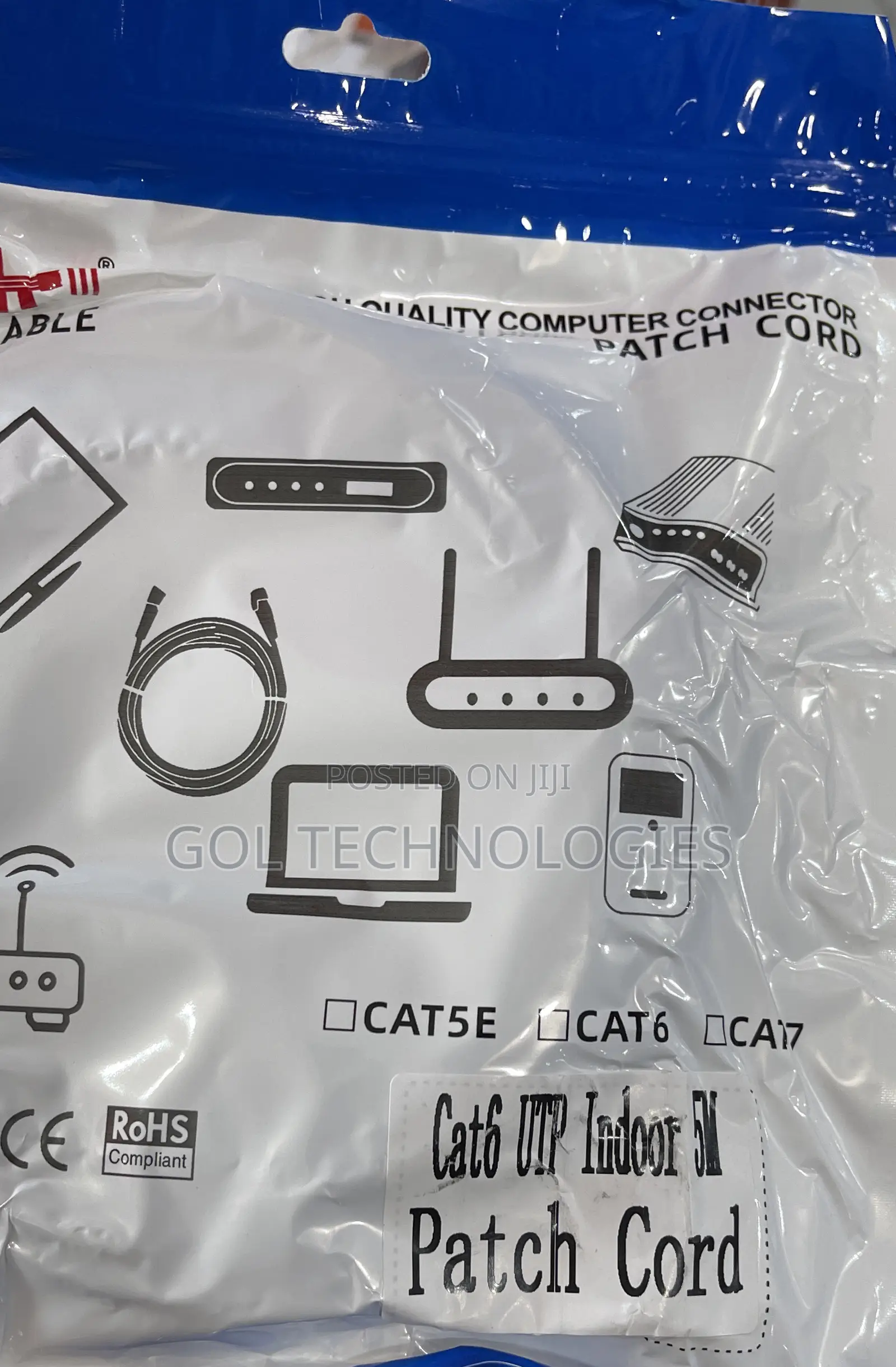 Patch Cird Cat6 5mp Copper GHT Utp Indoor Cable