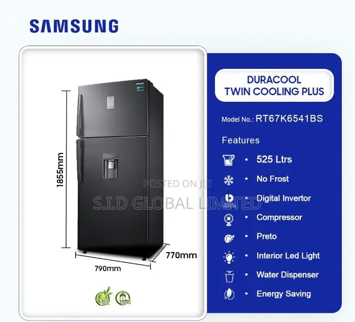 Modern Sleek Samsung Duracool Refrigerator Rt67k6541bsut