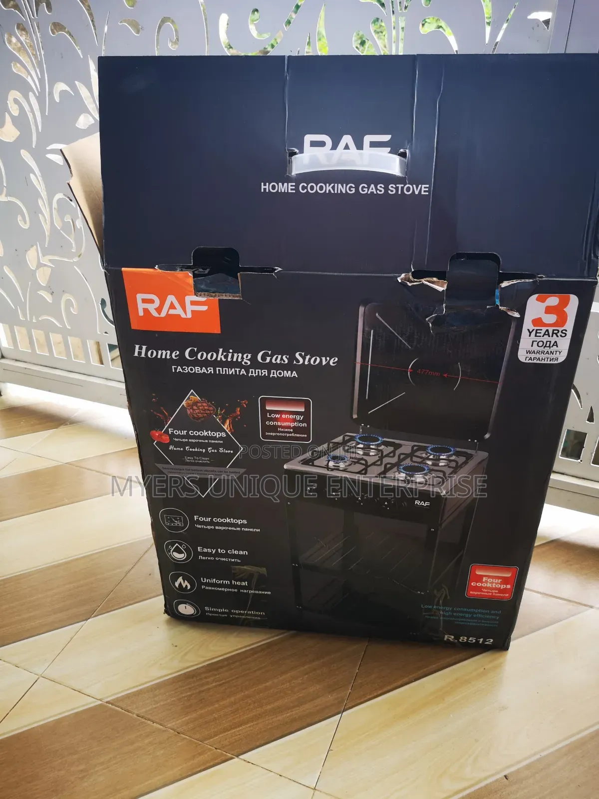 Fully Standing Raf 4 Burner Gas Stov