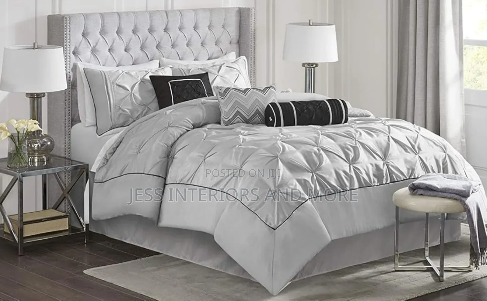Madison Park Laurel Comforter Set, Queen, Grey