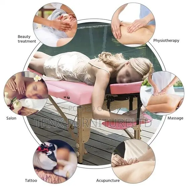 Folding Massage Table Spa Beauty Bed Portable Salon Therapy