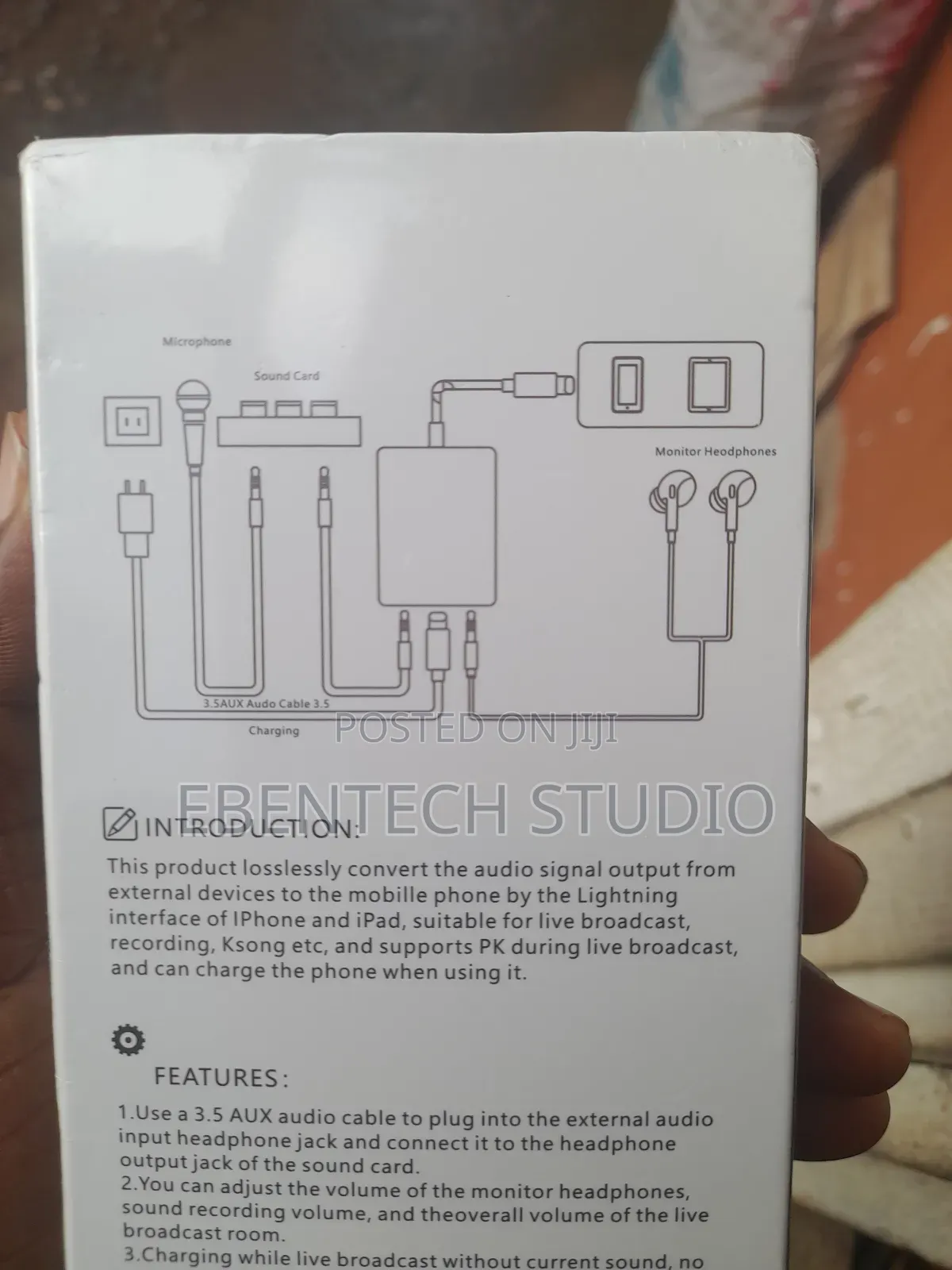 iPhone Lighting Micphone Headphone Recording Streaming Irig