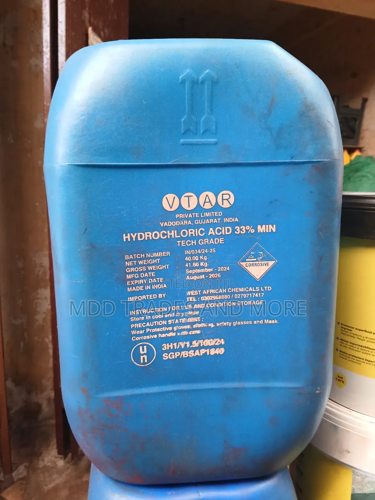 Hydrochloric Acid -Tile Best Wash 40kg