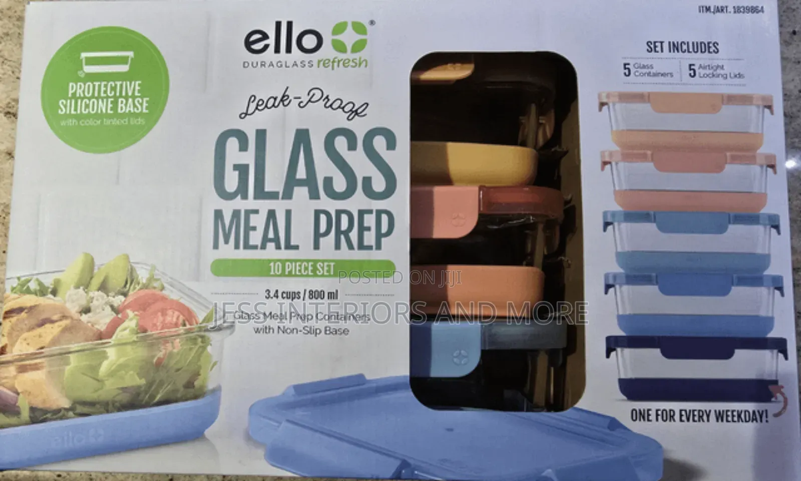 Ello Duraglass 5-Pack Glass Food Storage Containers