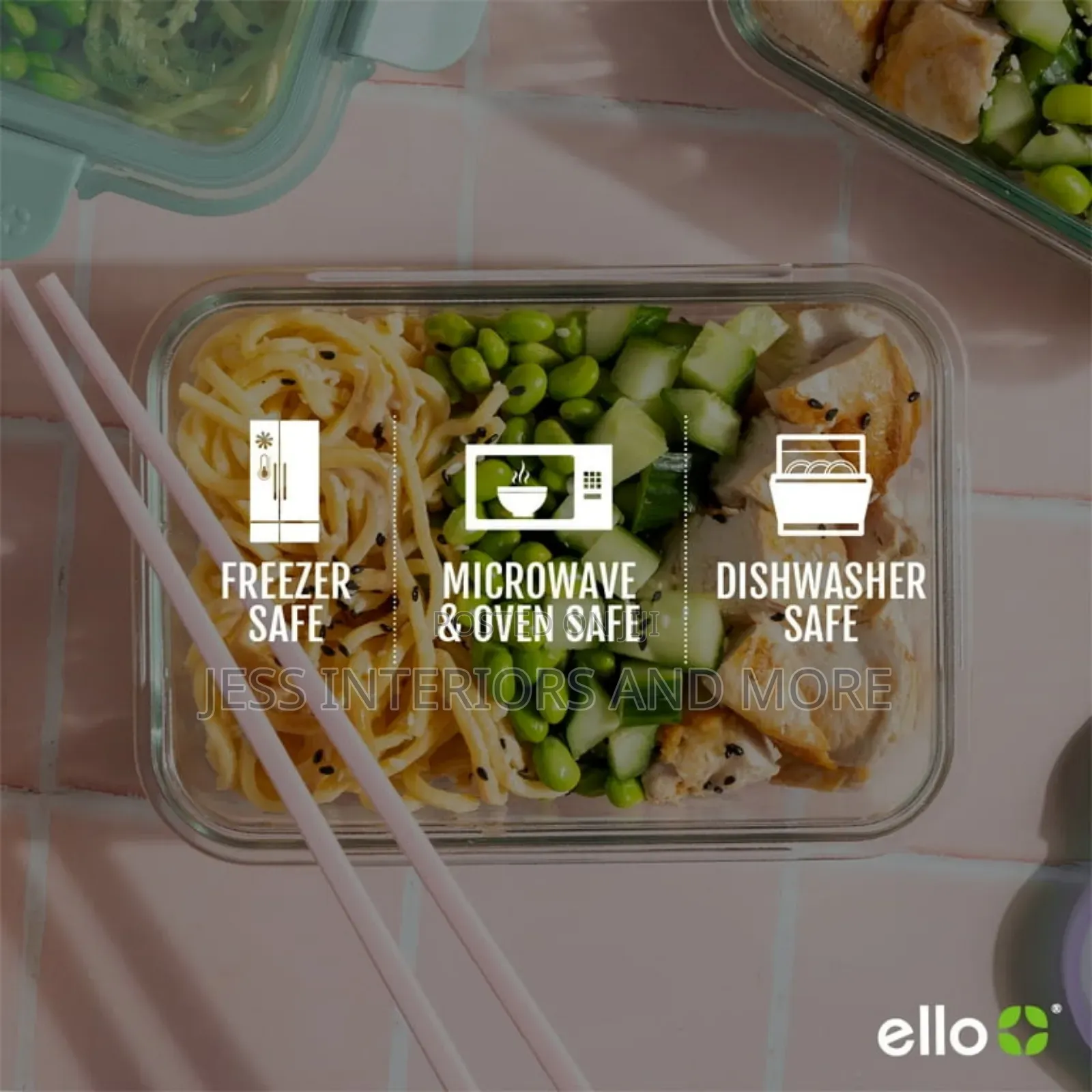 Ello Duraglass 5-Pack Glass Food Storage Containers