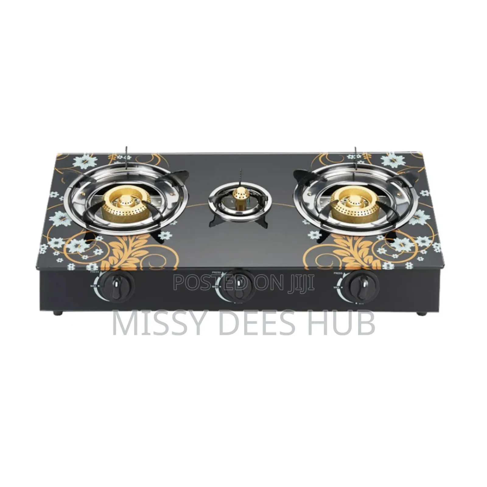 3 Burner Tempered Glasstop Cooker