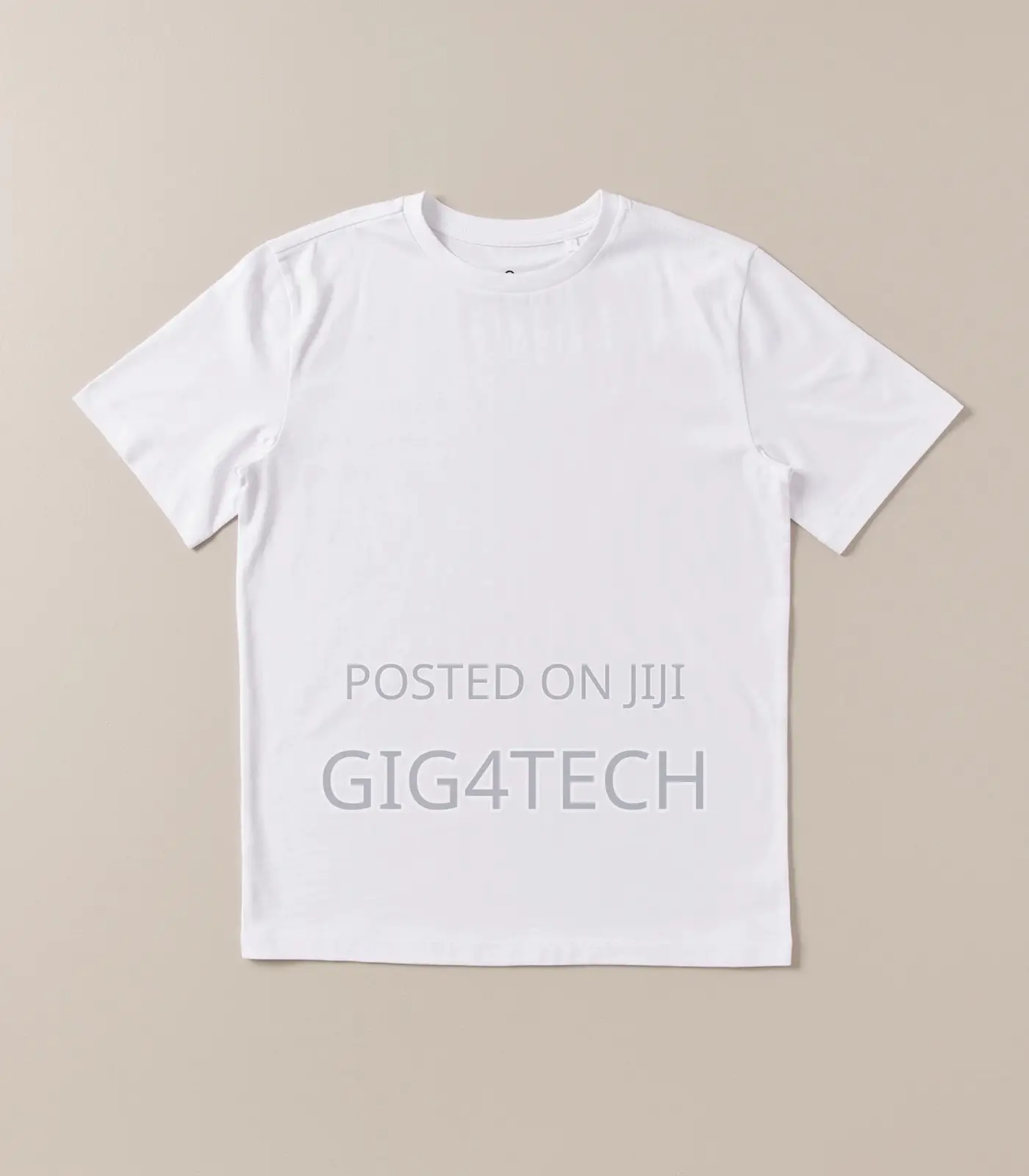 Jersey Round Neck Tshirt Plain White Unisex