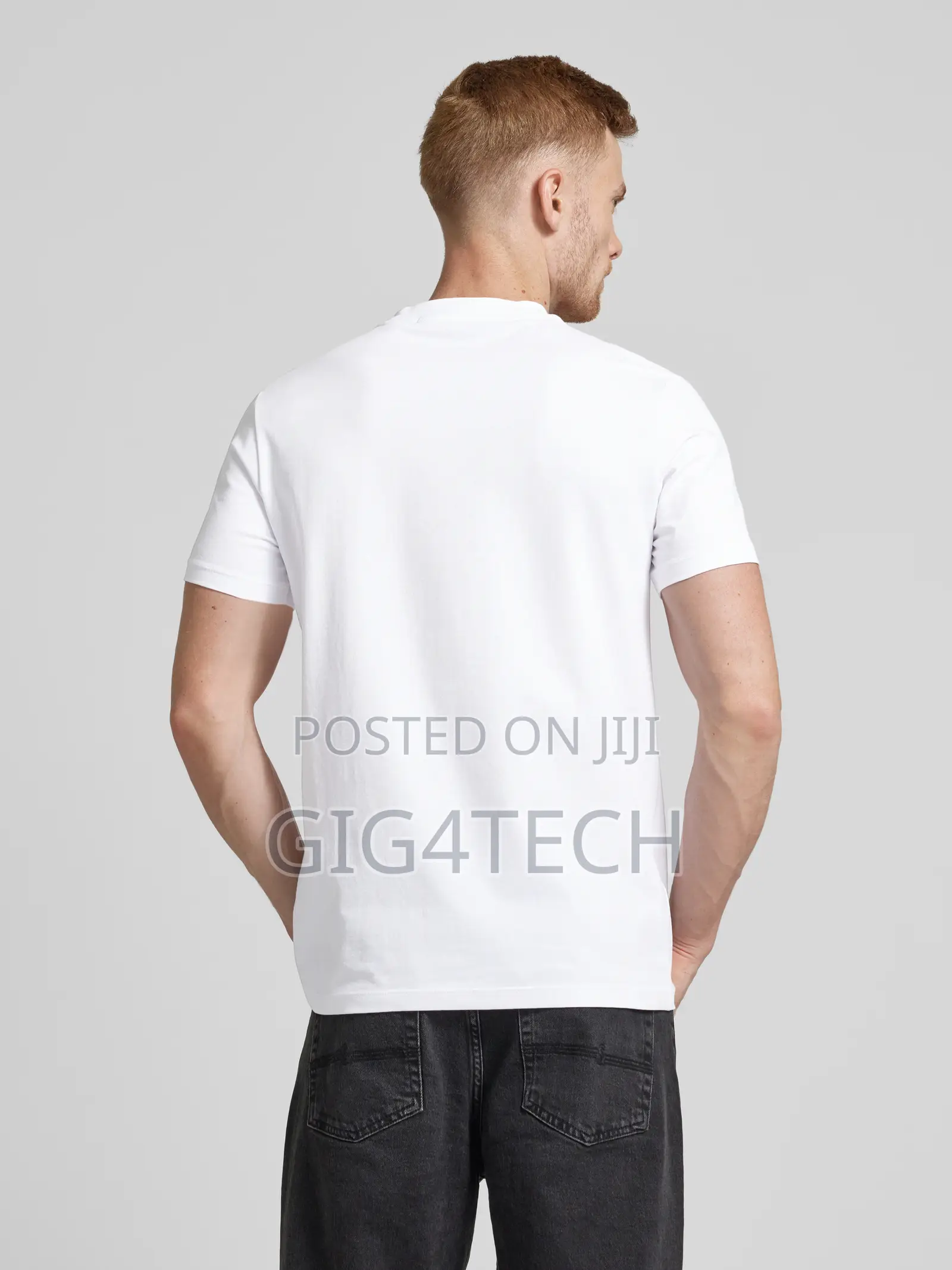 Jersey Round Neck Tshirt Plain White Unisex