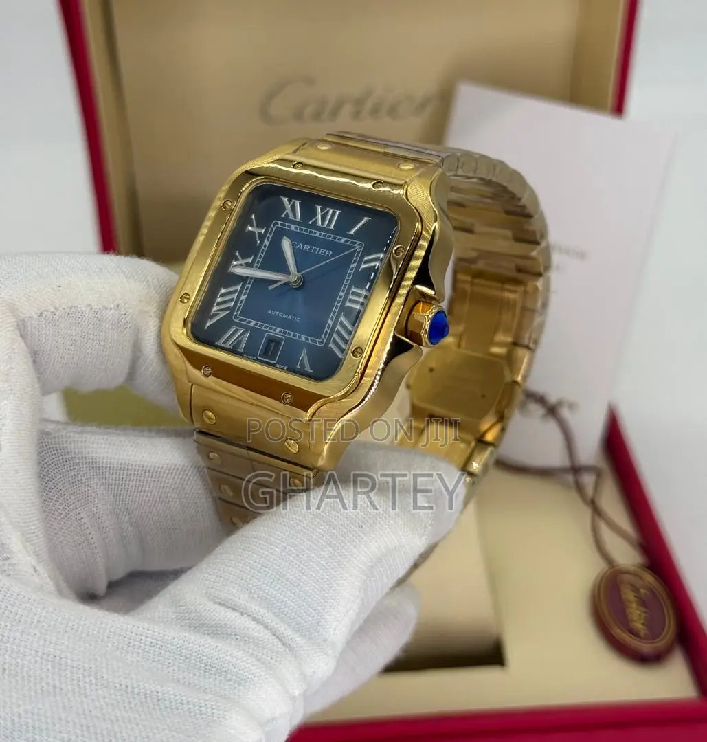 Santos De Cartier Premium Men’S Mechanical Watch - Gold