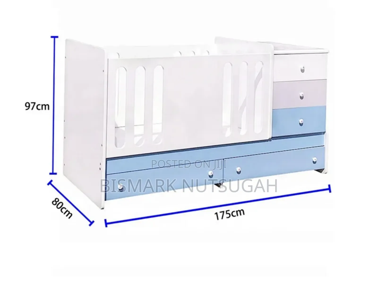 Drawer Wooden Baby Cot Bed
