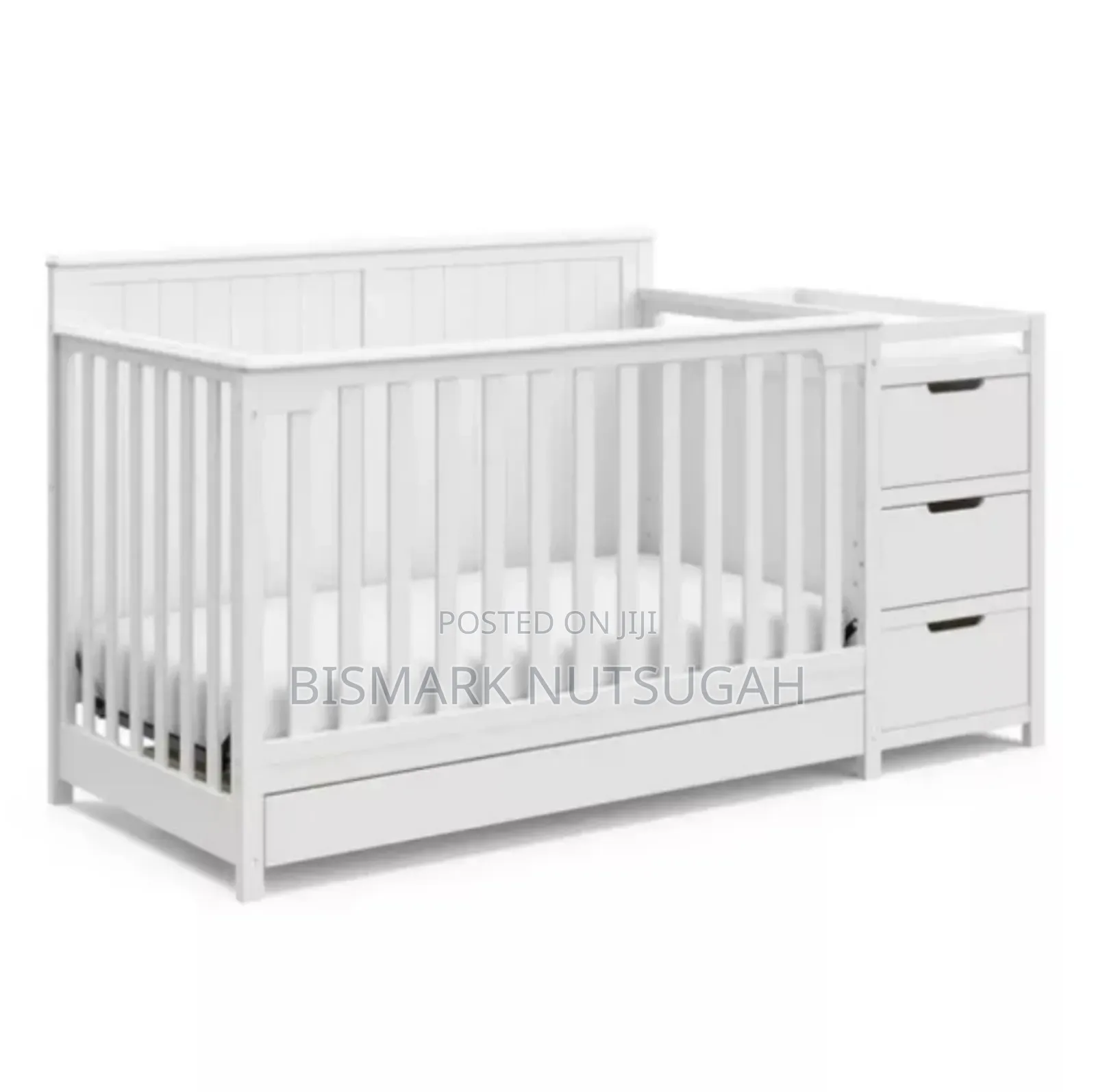 Drawer Wooden Baby Cot Bed