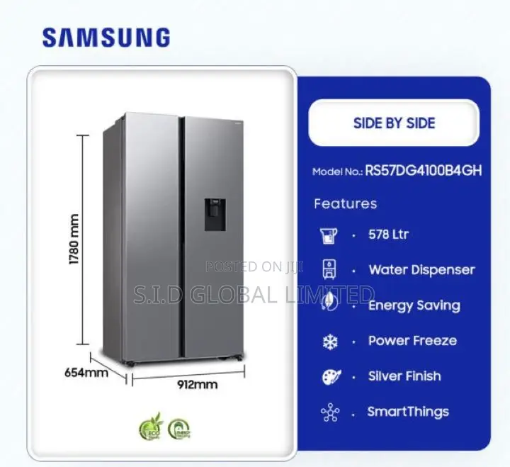 578ltrs Samsung Side by Side Refrigerator