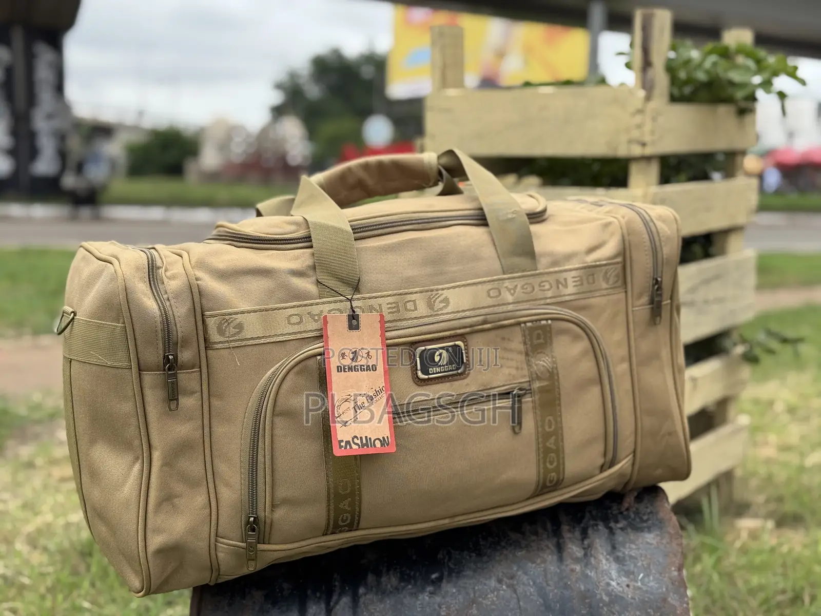 Khaki Duffel Traveling Bag 20 Inch Carry on Bag