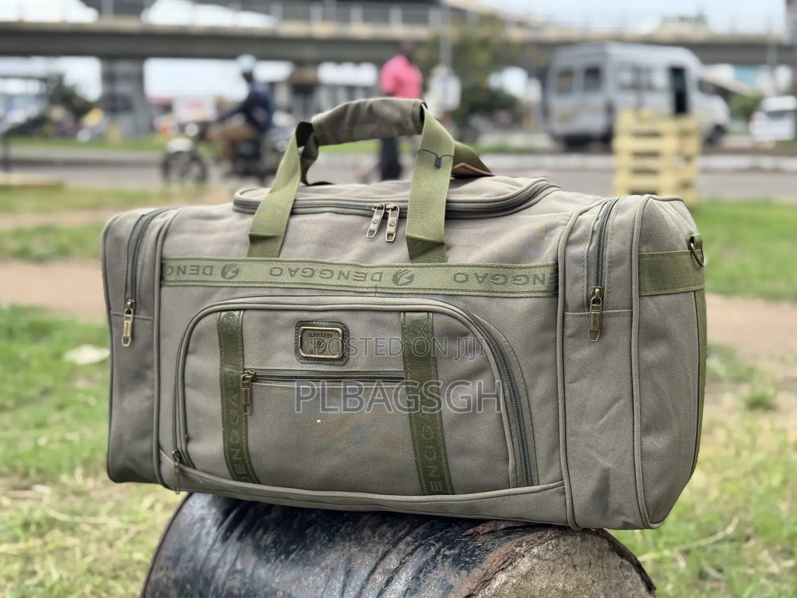 Khaki Duffel Traveling Bag 20 Inch Carry on Bag