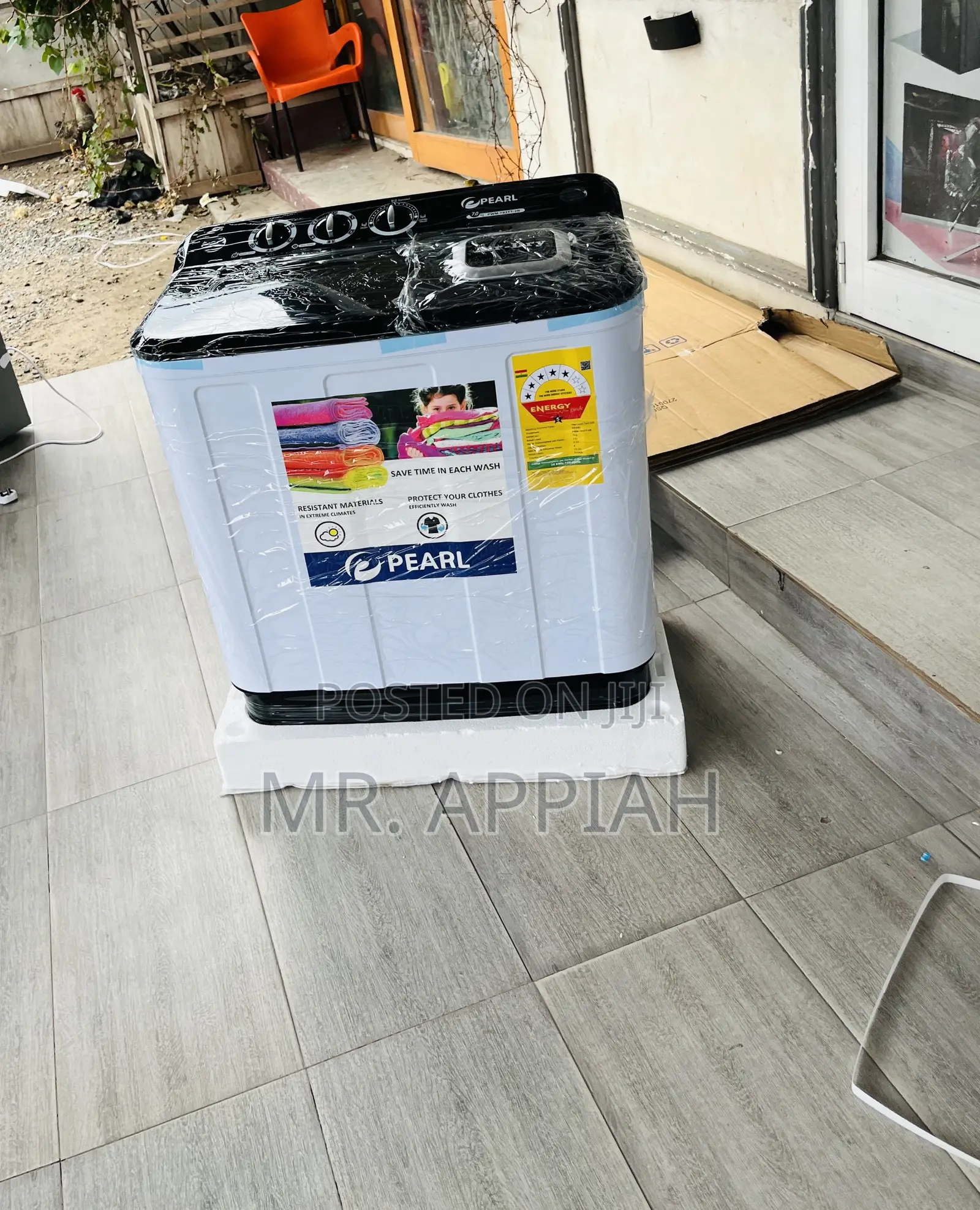 Transparent Lid Semi-Automatic Pearl Washing Machine(7kg).