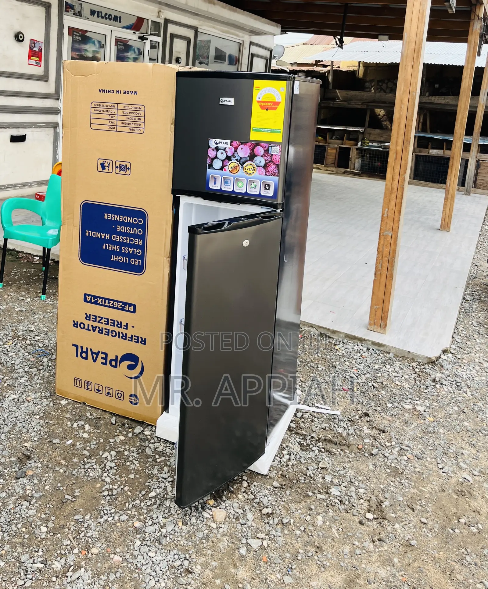 Shop Authentic Pearl Pf-262tix-1a 2 Door Fridge(Gray).