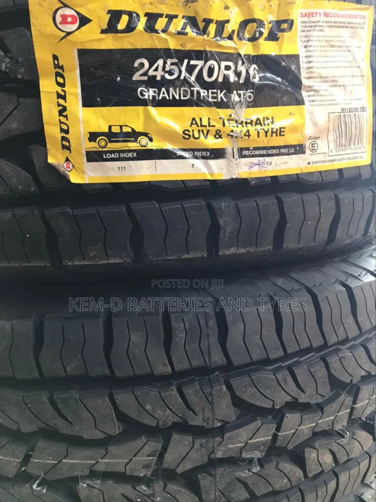 245/70r16 Dunlop Tyres - All Terrain + Free Delivery