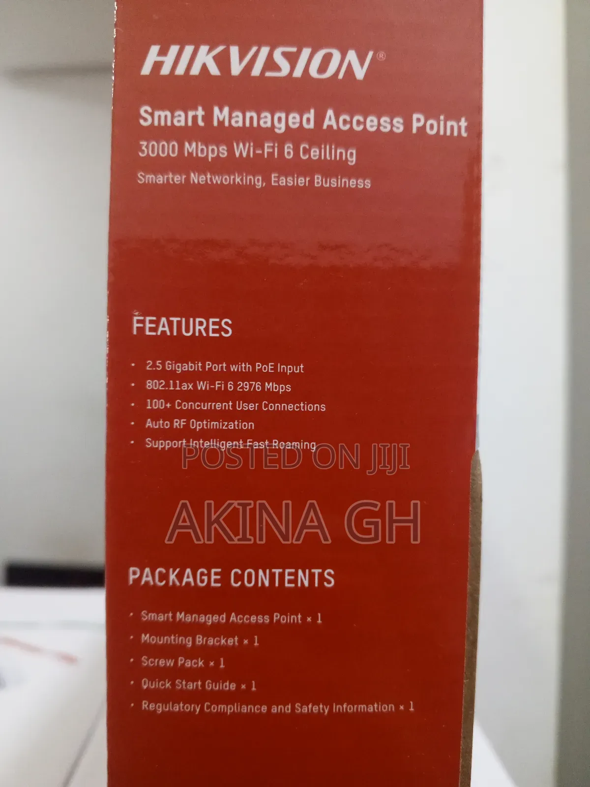 Hikvision Smart Managed Wifi 6 Ceiling Access Point 3000mbps