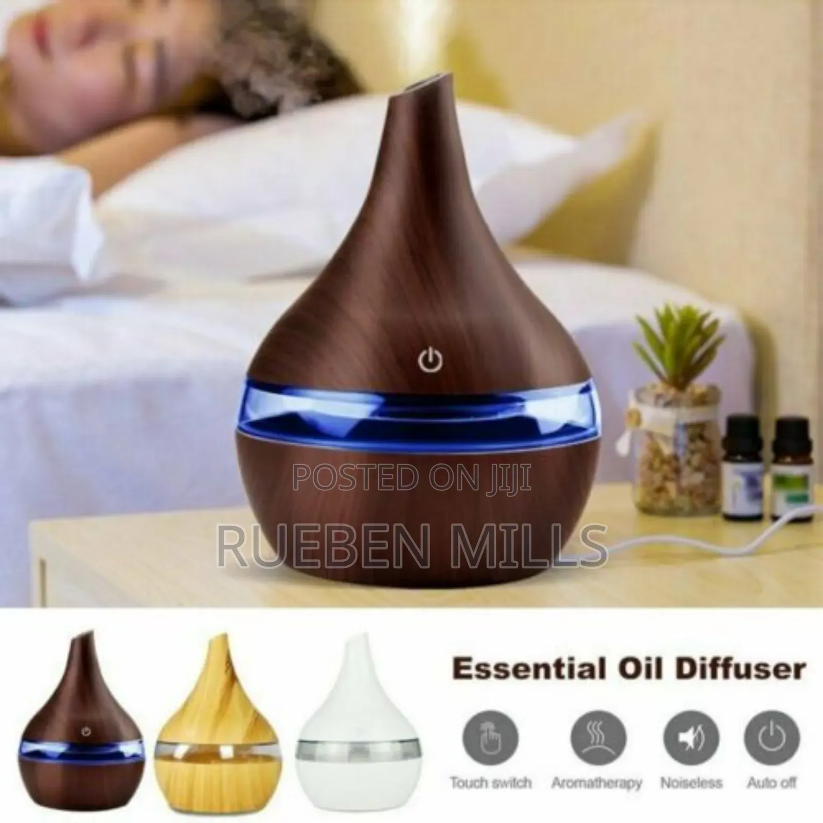 Luminous Wood Grain Aroma Air Diffuser Humidifier