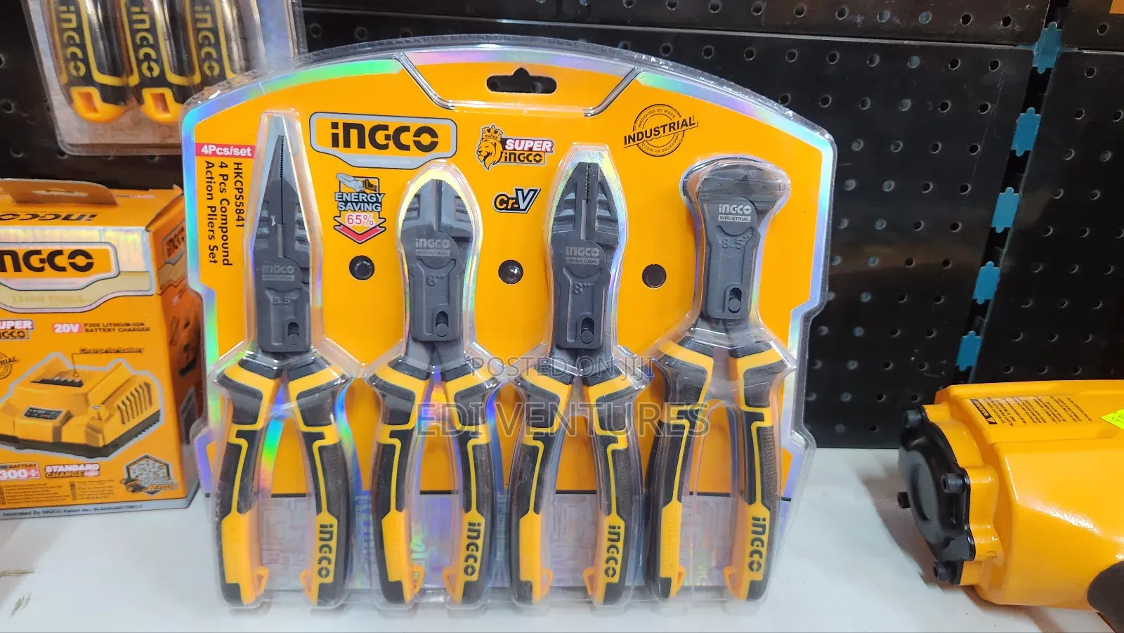 Ingco 4 Pieces Compound Action Plier Set