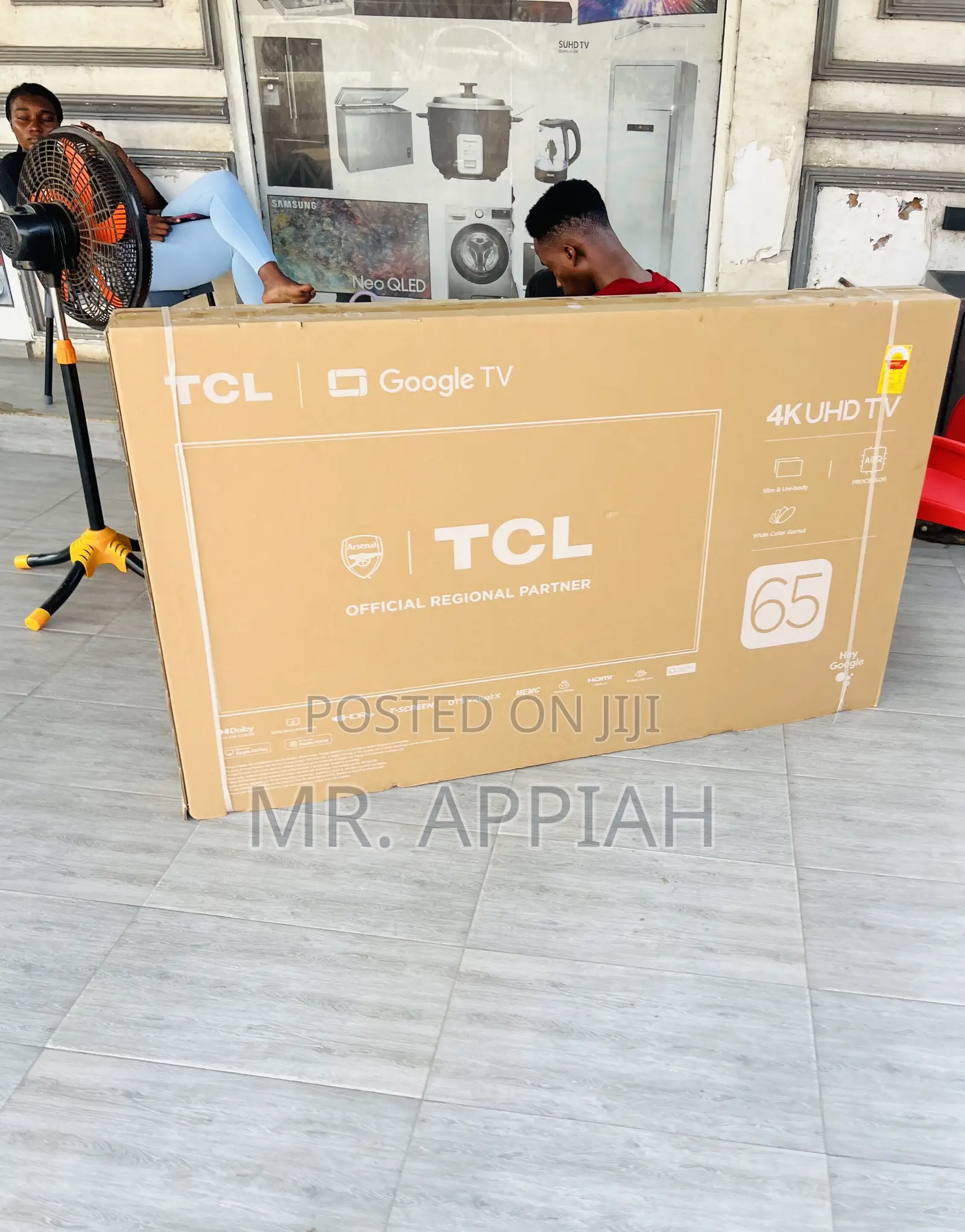 Original TCL 65 Inch Uhd Smart Television(Black).