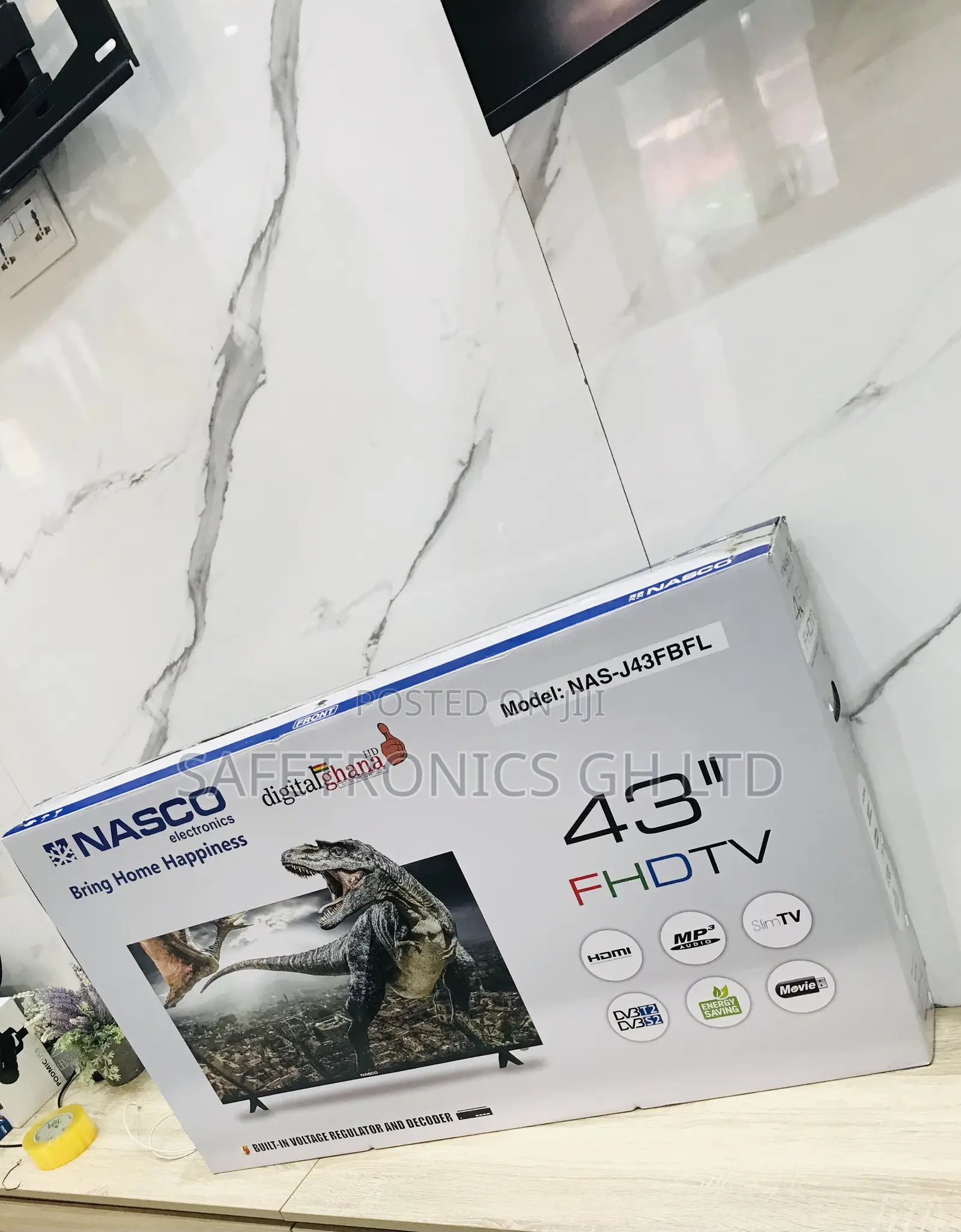 Secure Black Led Digital Nasco 43 Inch Full Hd Tv