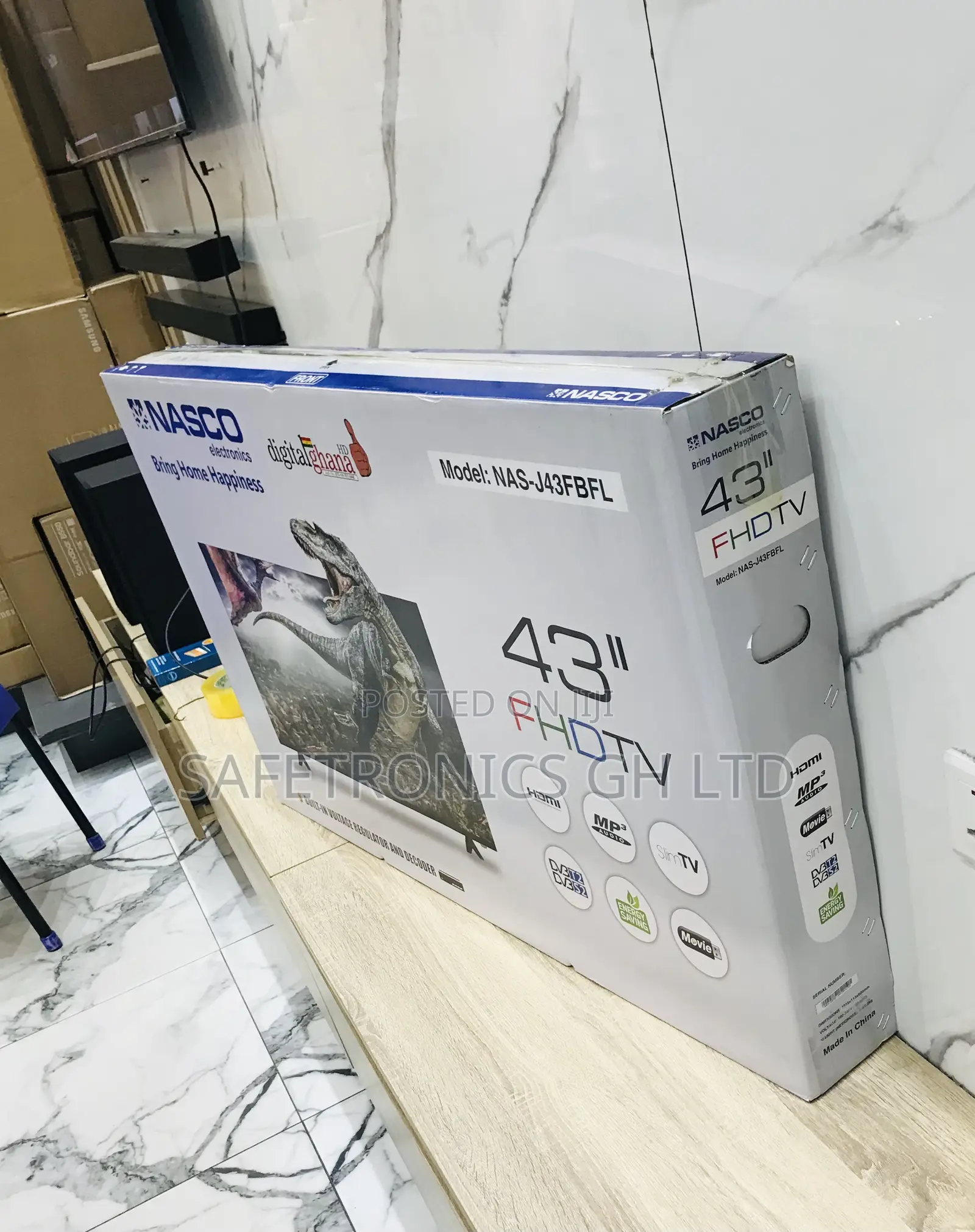Secure Black Led Digital Nasco 43 Inch Full Hd Tv