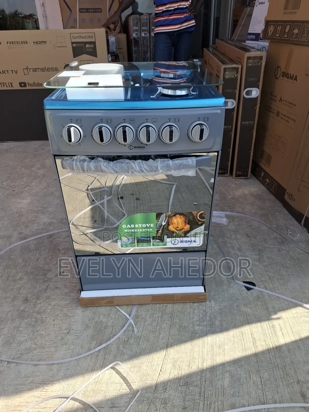Affordable Sigma Gas Cooker and Electric Plate 50by50