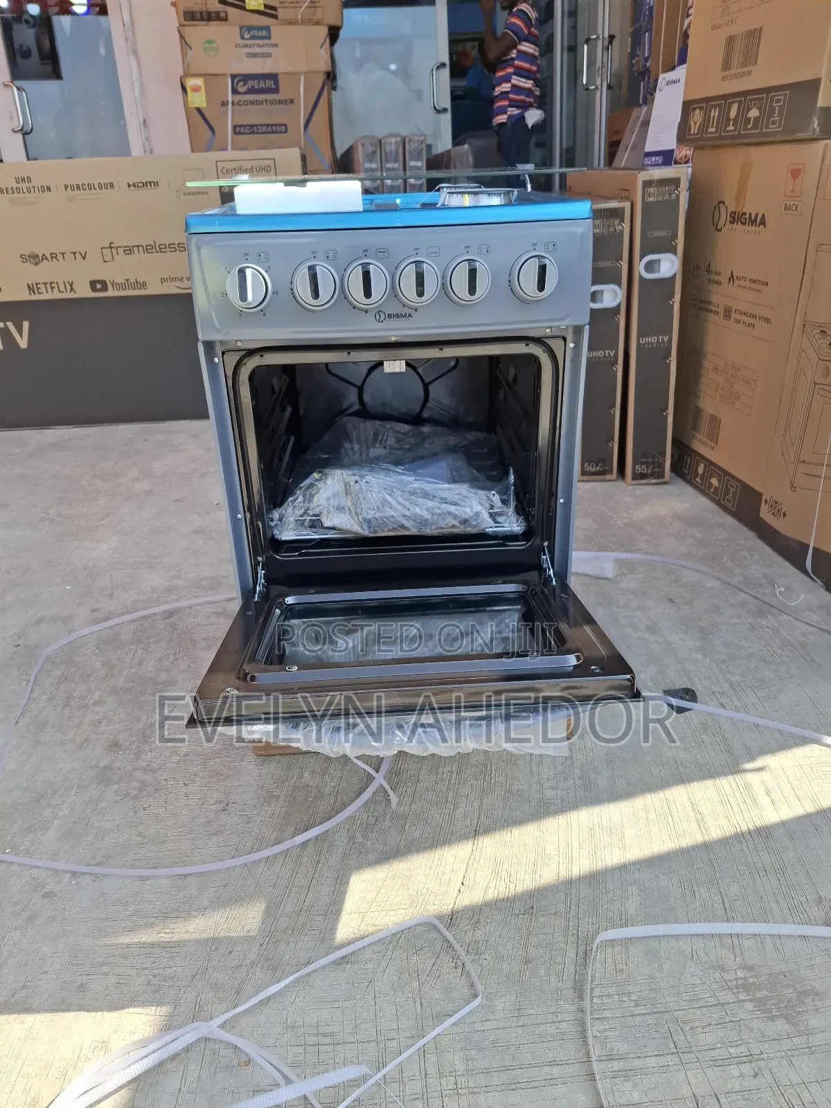 Affordable Sigma Gas Cooker and Electric Plate 50by50