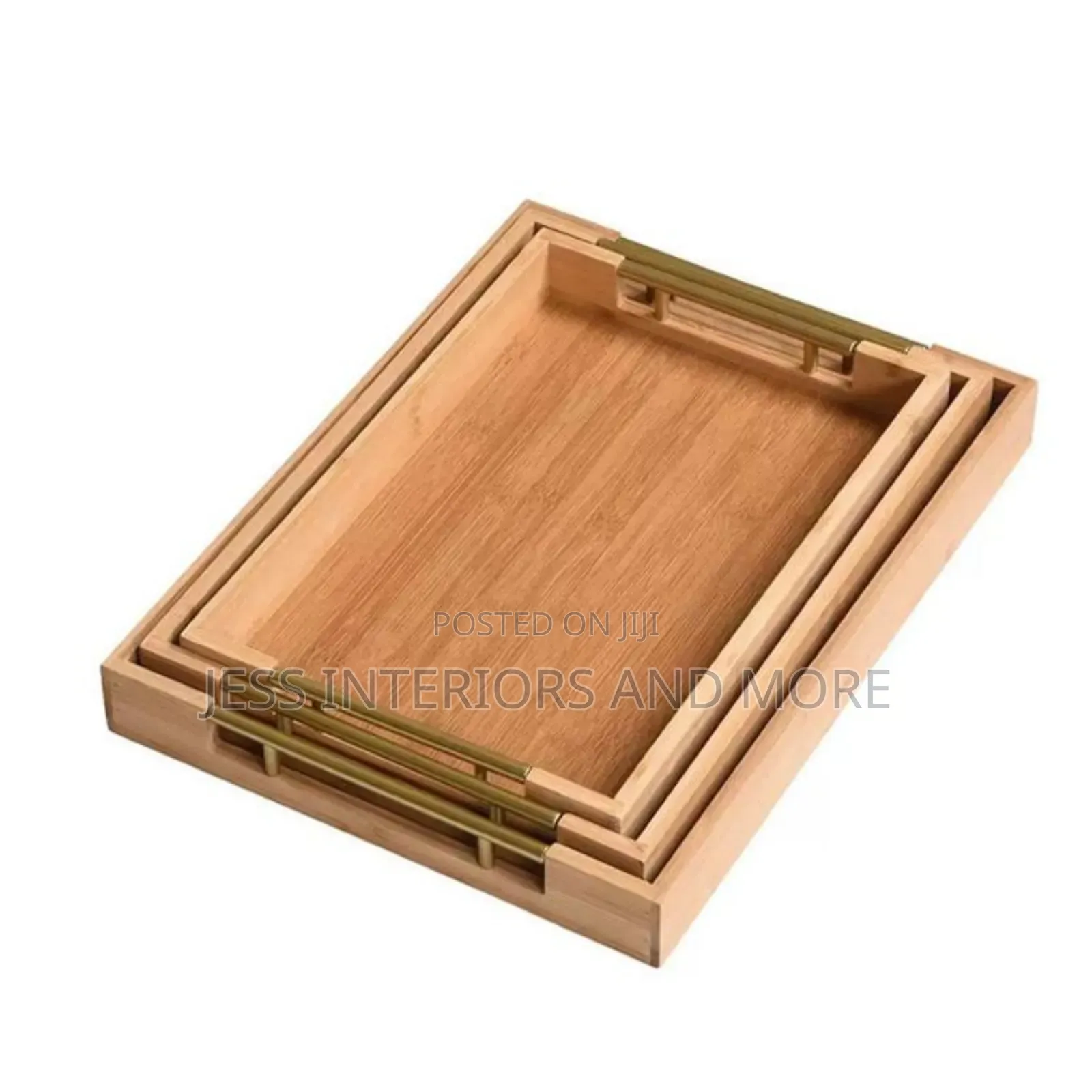 Bamboo Serving Trays 3pcs