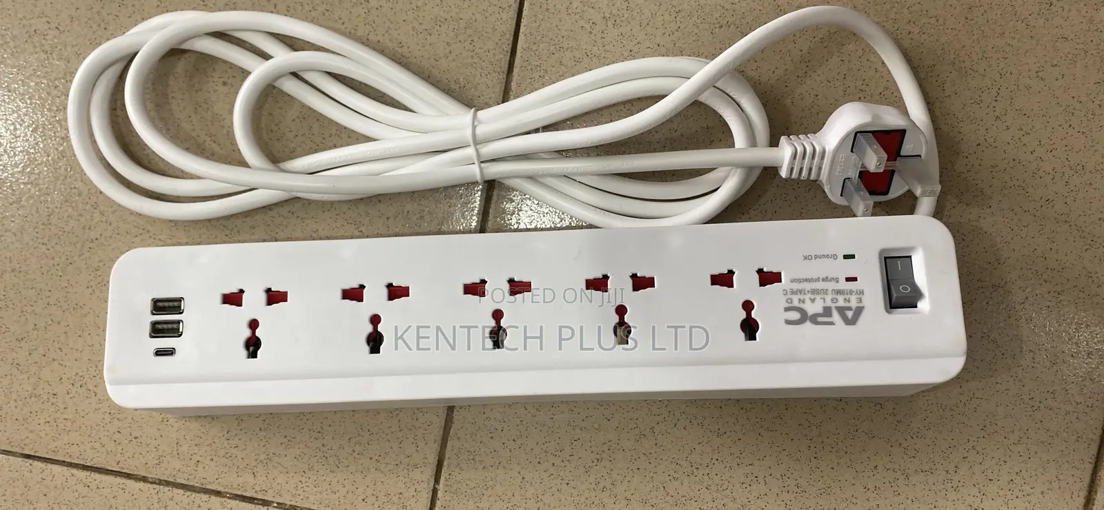 Original 5way Apc Extension Board With Usb Surge Protector