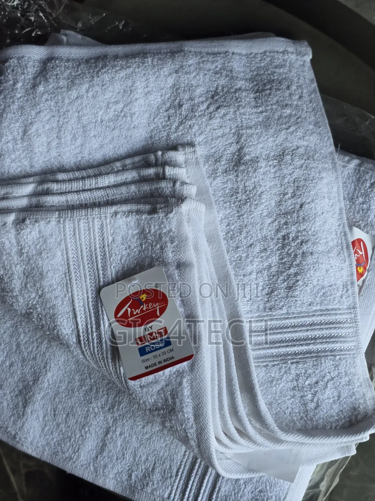 Face Towel 12pcs Cotton White - 1 Dozen