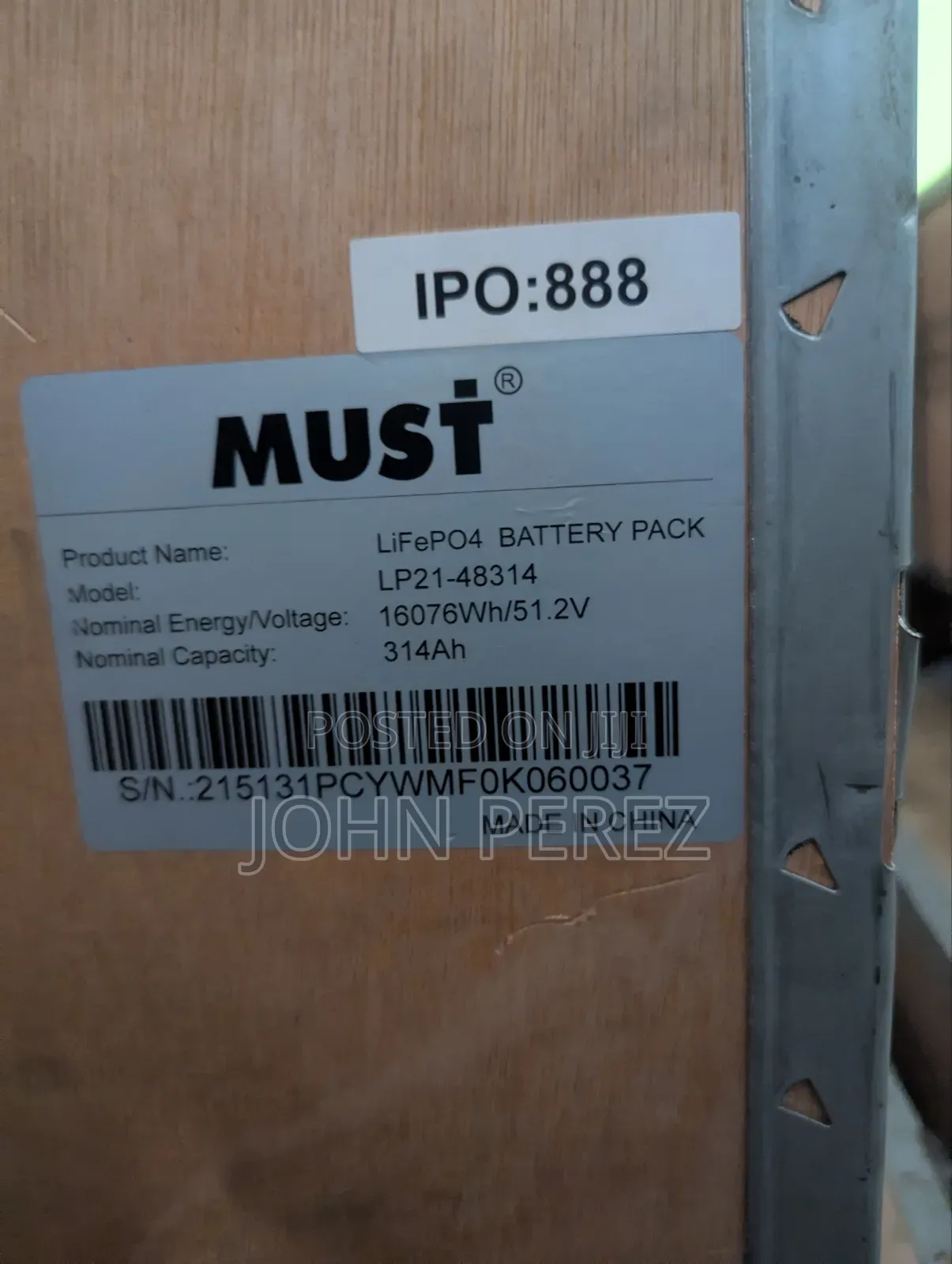 16kwh 315ah Must Lithium Battery