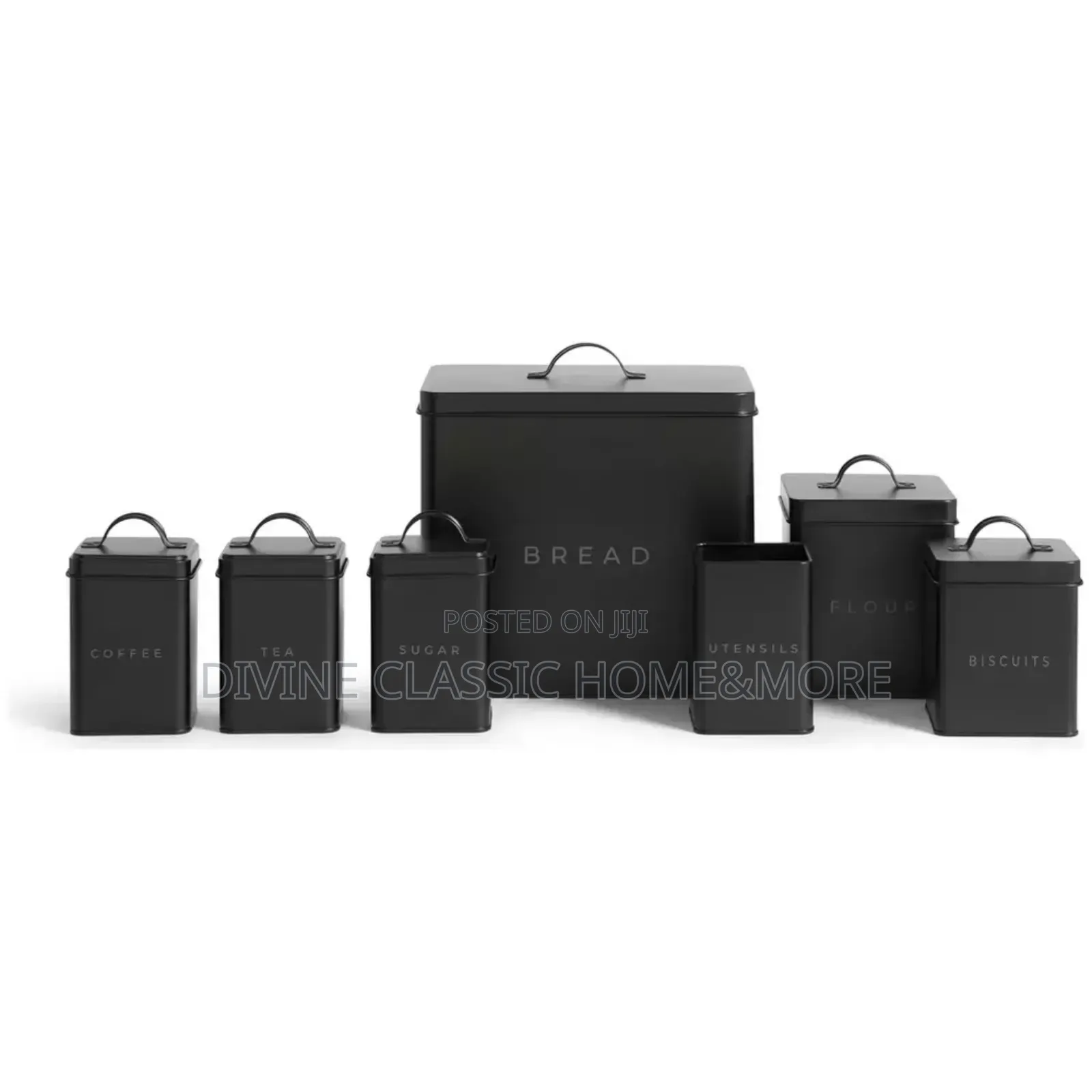Habitat 7 Piece Carbon Steel Storage Set - Black
