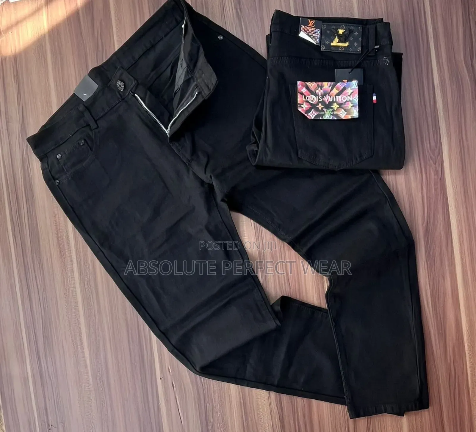 Men Black Shades of Jeans Trousers