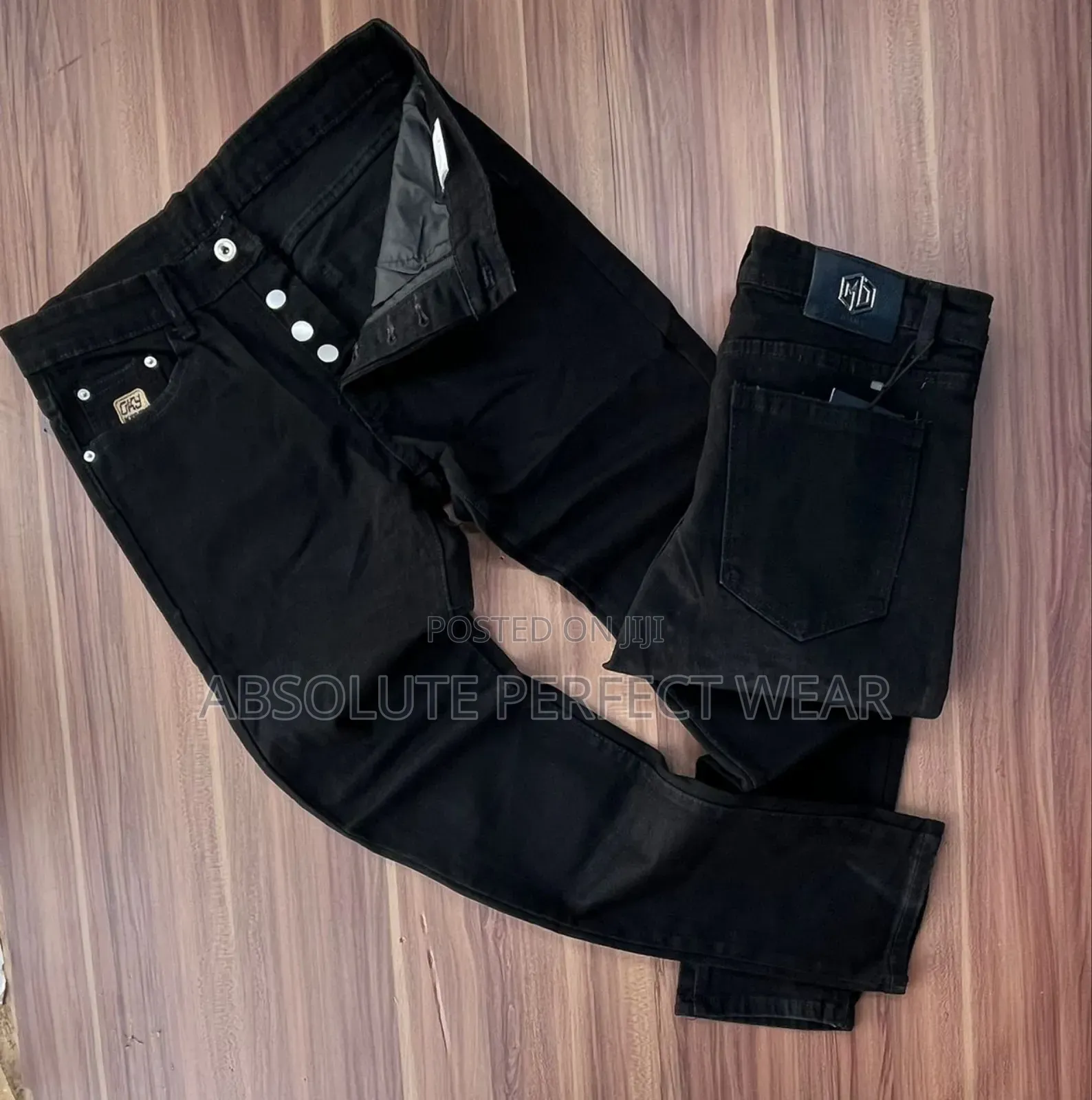 Men Black Shades of Jeans Trousers