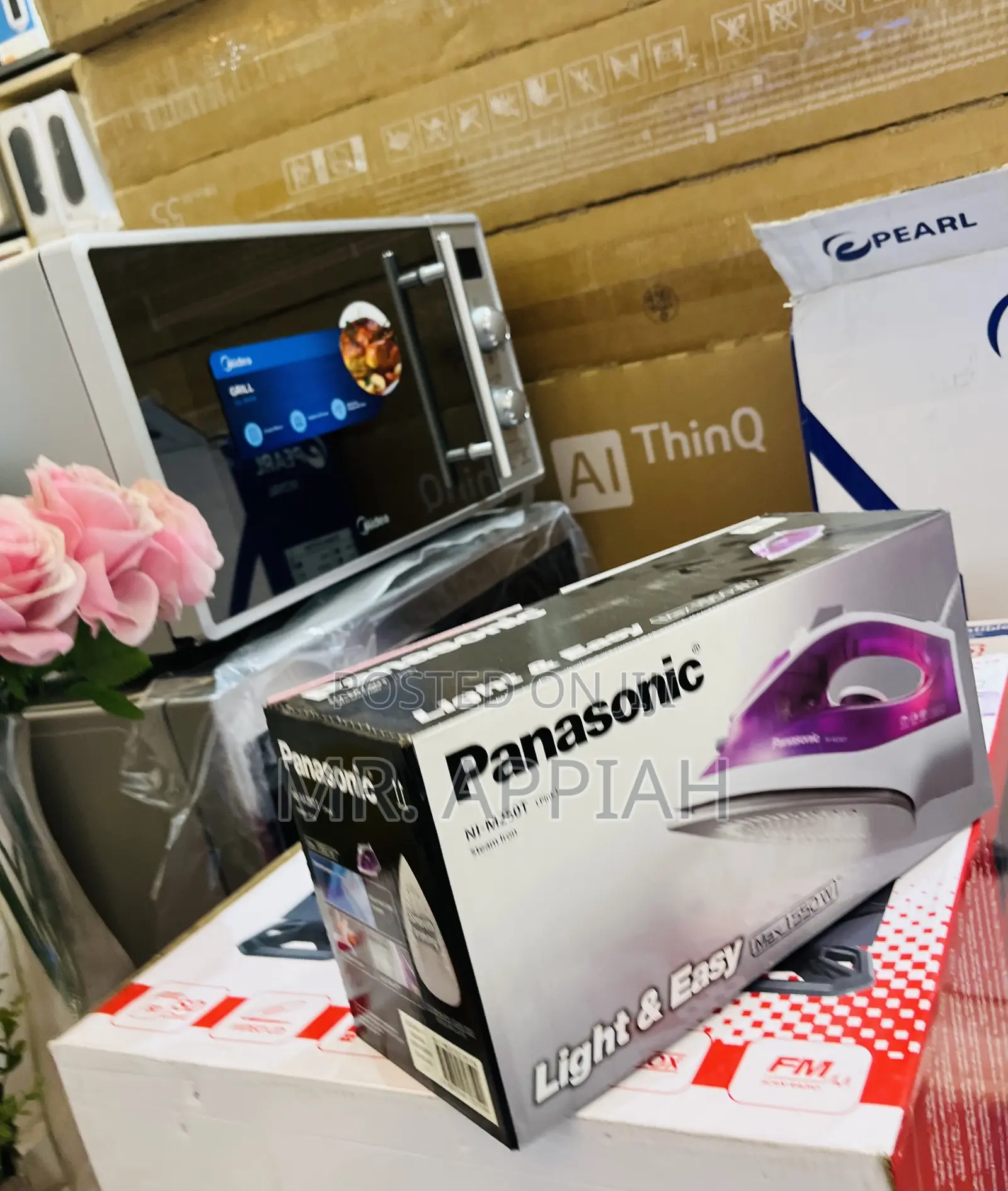 Energy Sufficient Panasonic Electric Steam Iron(Pink/White)