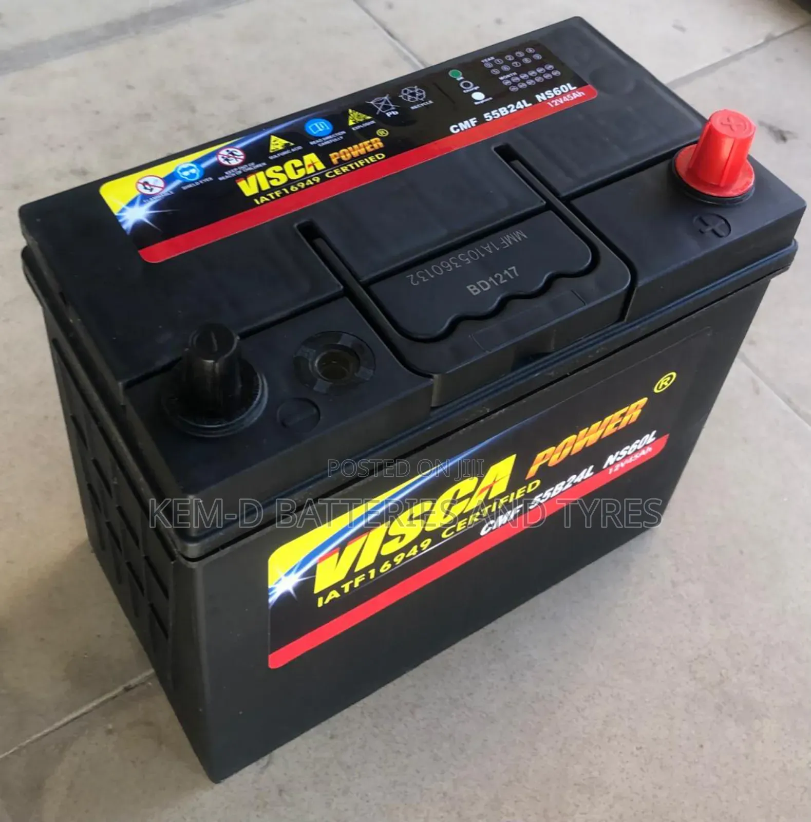 13 Plates Visca Battery Honda Type Ns60l 45ah _ Free Delivery