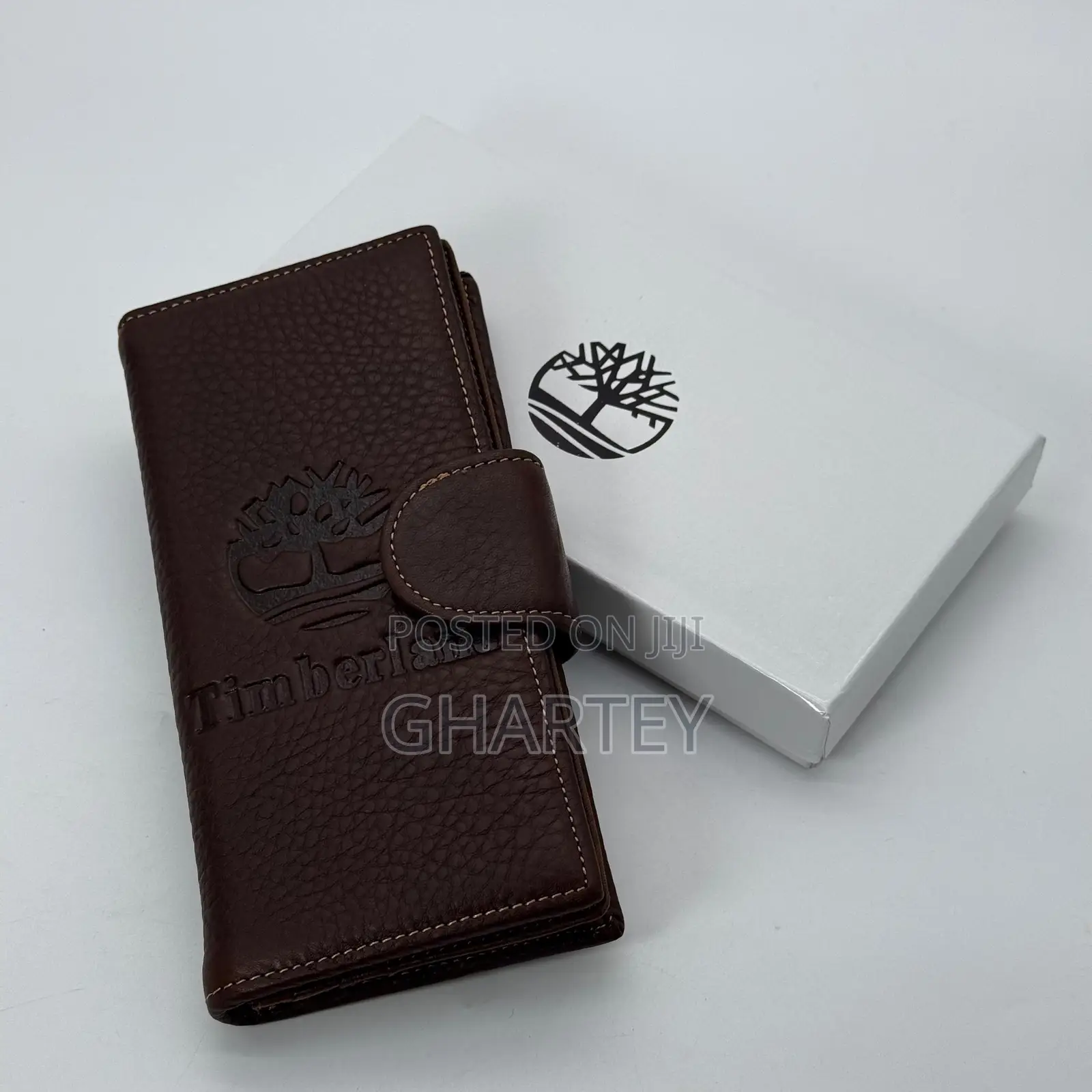 Genuine Leather Long Wallet Black Brown