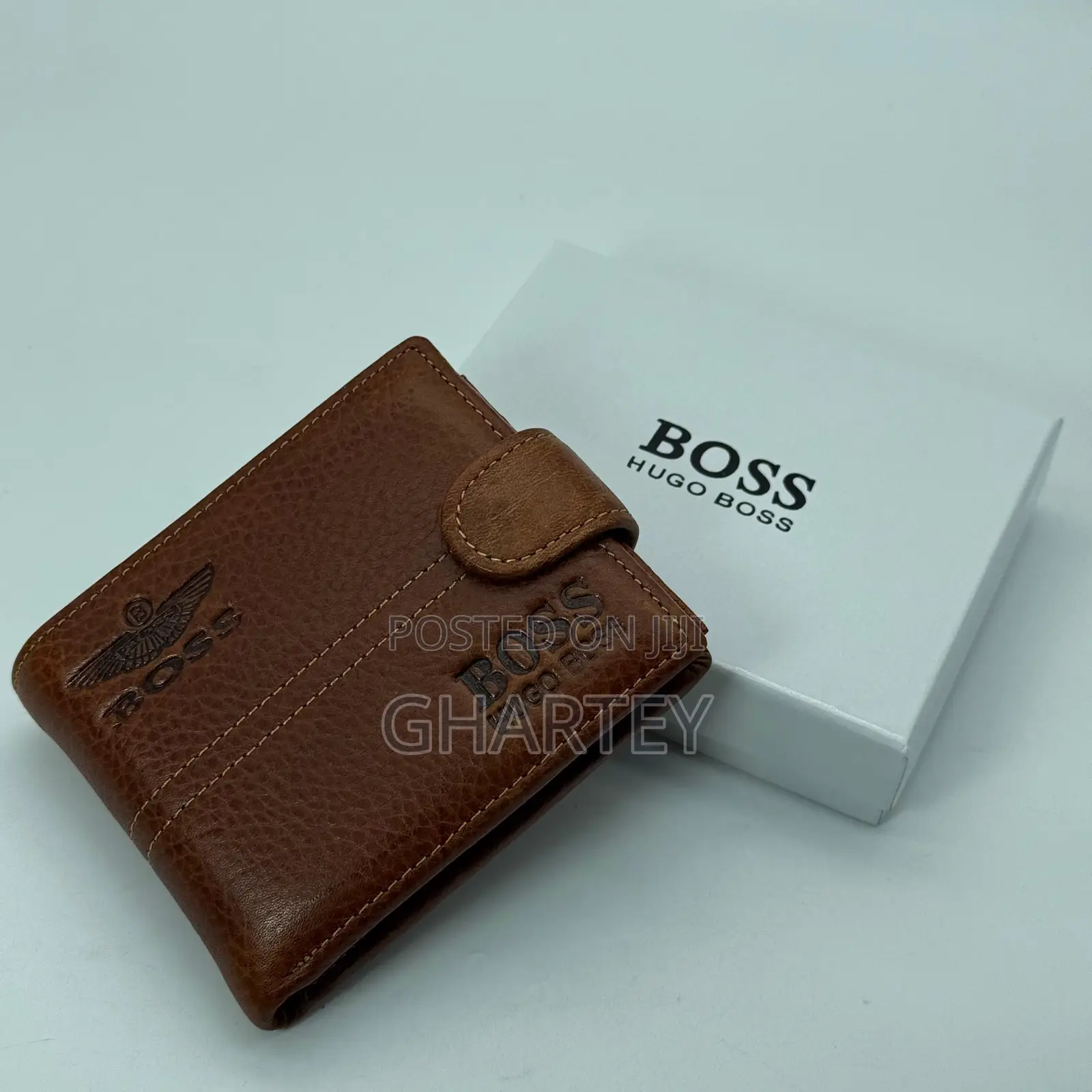 Boss High Quality Men’S Leather Wallet - Black Brown