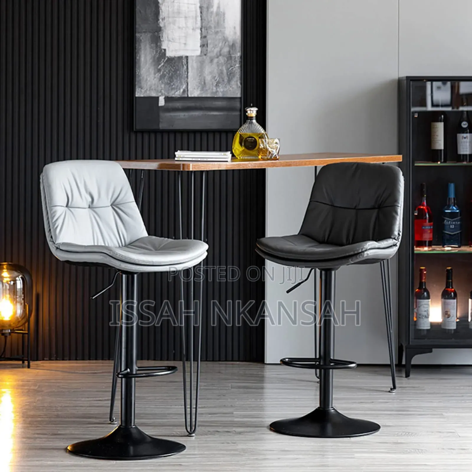 Bar Stool With Back Morden Pu Leather